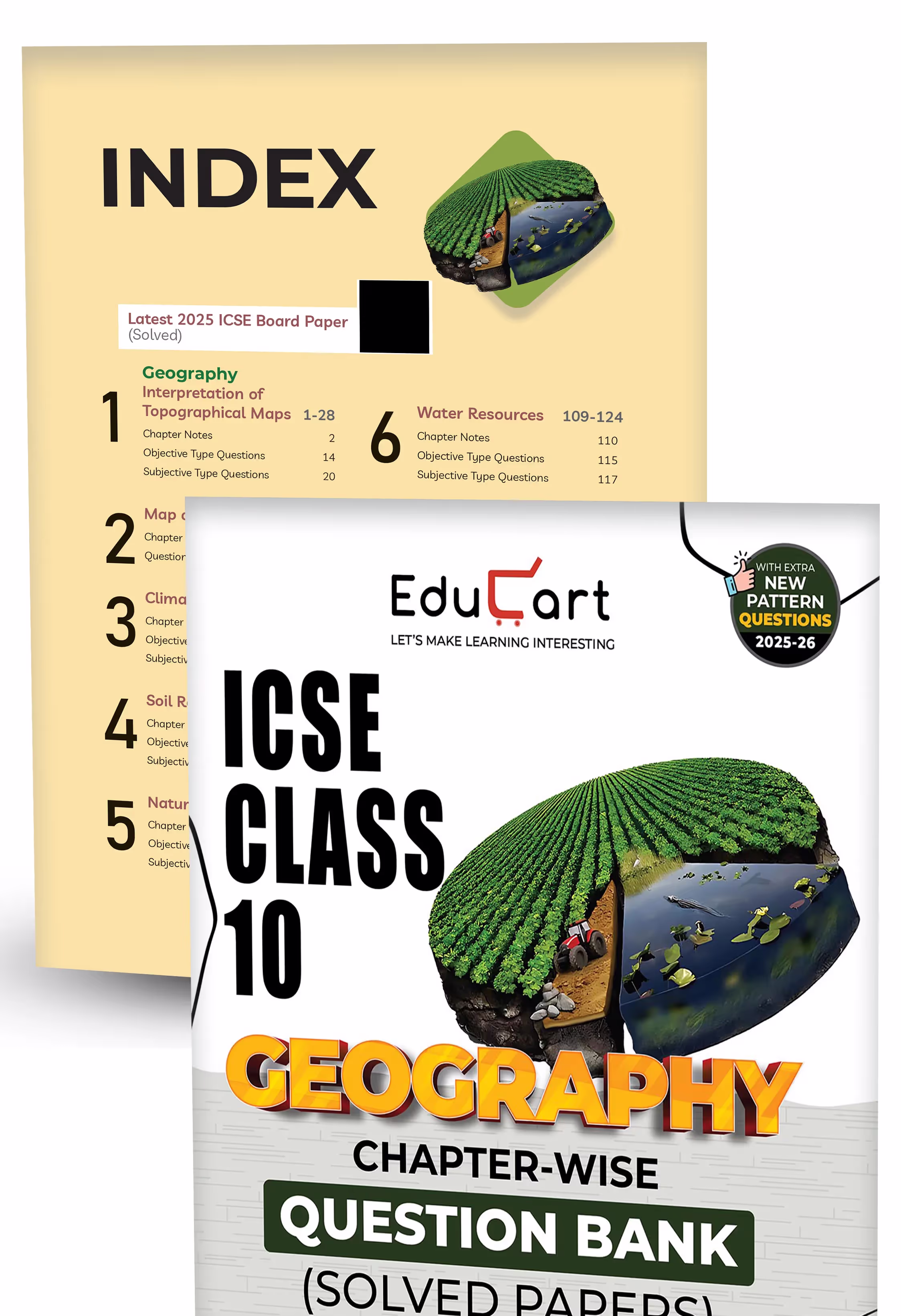 Educart ICSE Class 10 Question Bank 2025-26 Chapter-wise including Solved Papers History & Civics, Geography and English Language (Strictly Based on 2026 Syllabus)