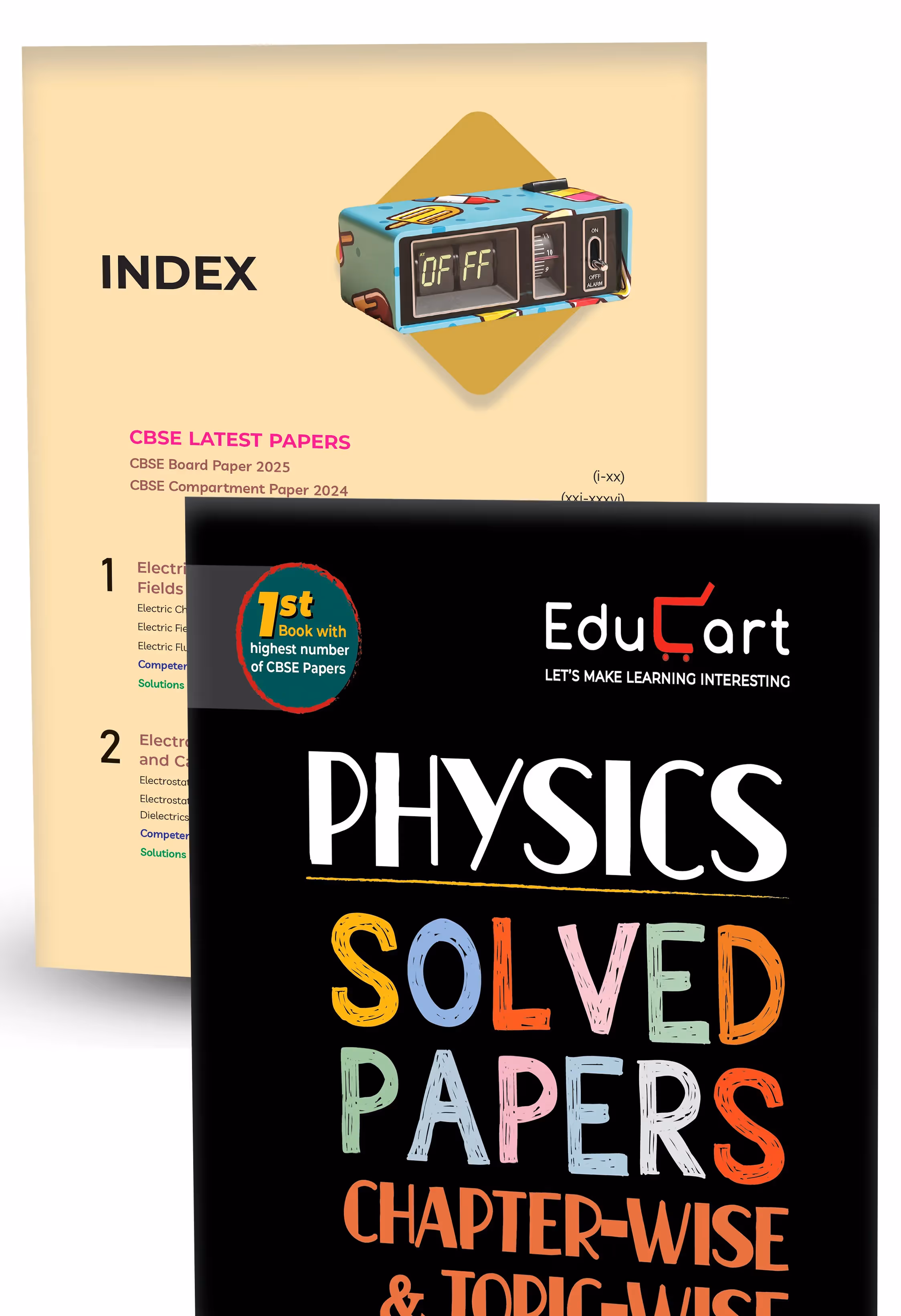Educart CBSE Class 12 Chapter-Wise Solved Papers 2025-26 – Physics, Chemistry Mathematics and English Based on new Syllabus 2026