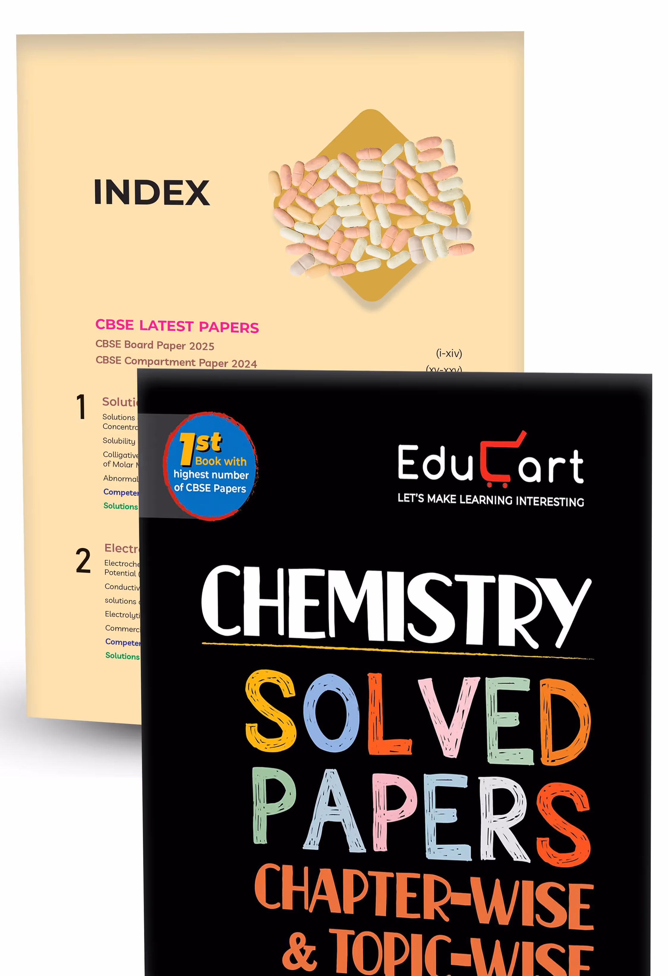 Educart CBSE Class 12 Chapter-Wise Solved Papers 2025-26 – Physics, Chemistry Mathematics and English Based on new Syllabus 2026