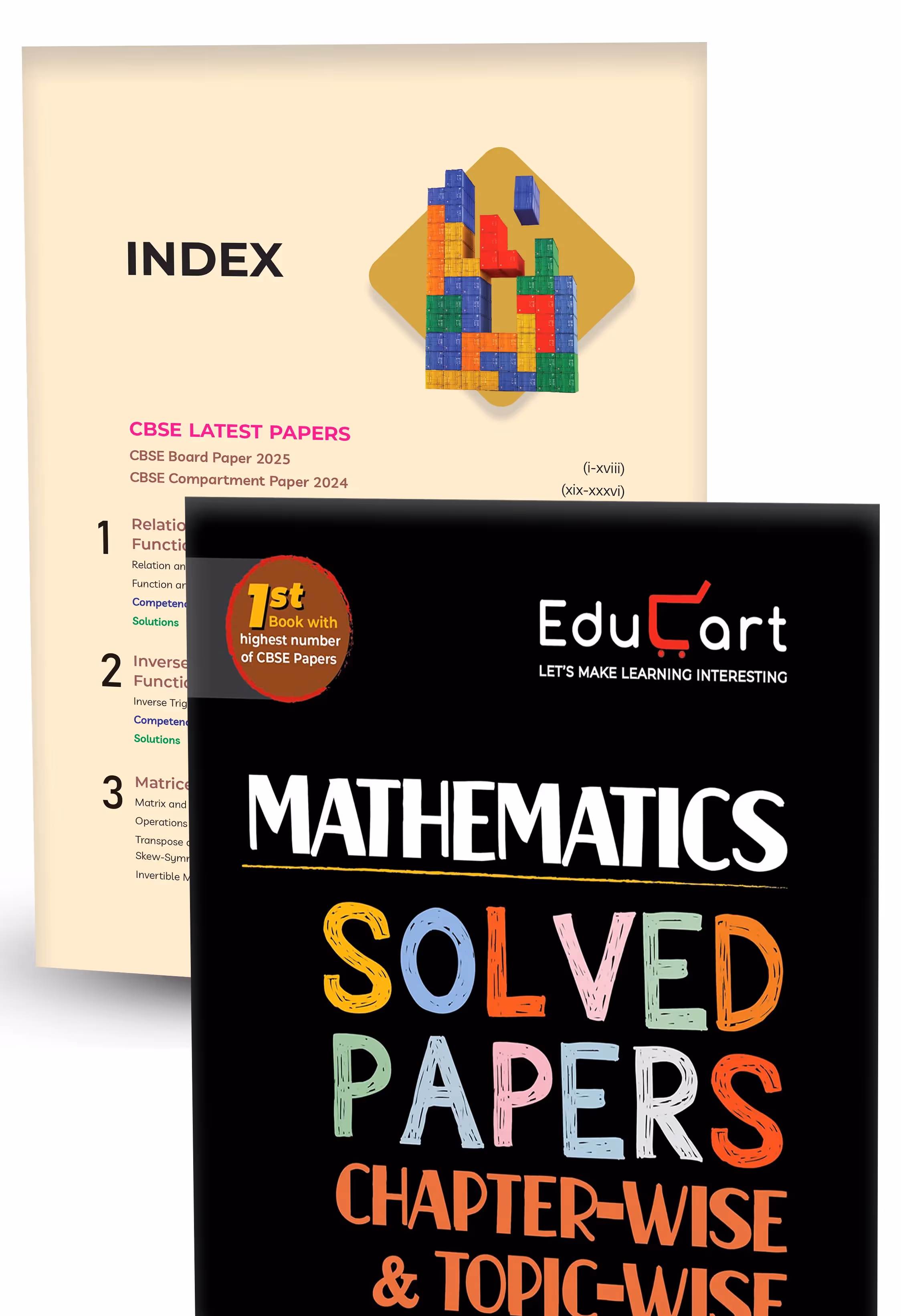 Educart CBSE Class 12 Chapter-Wise Solved Papers 2025-26 – Physics, Chemistry Mathematics and English Based on new Syllabus 2026