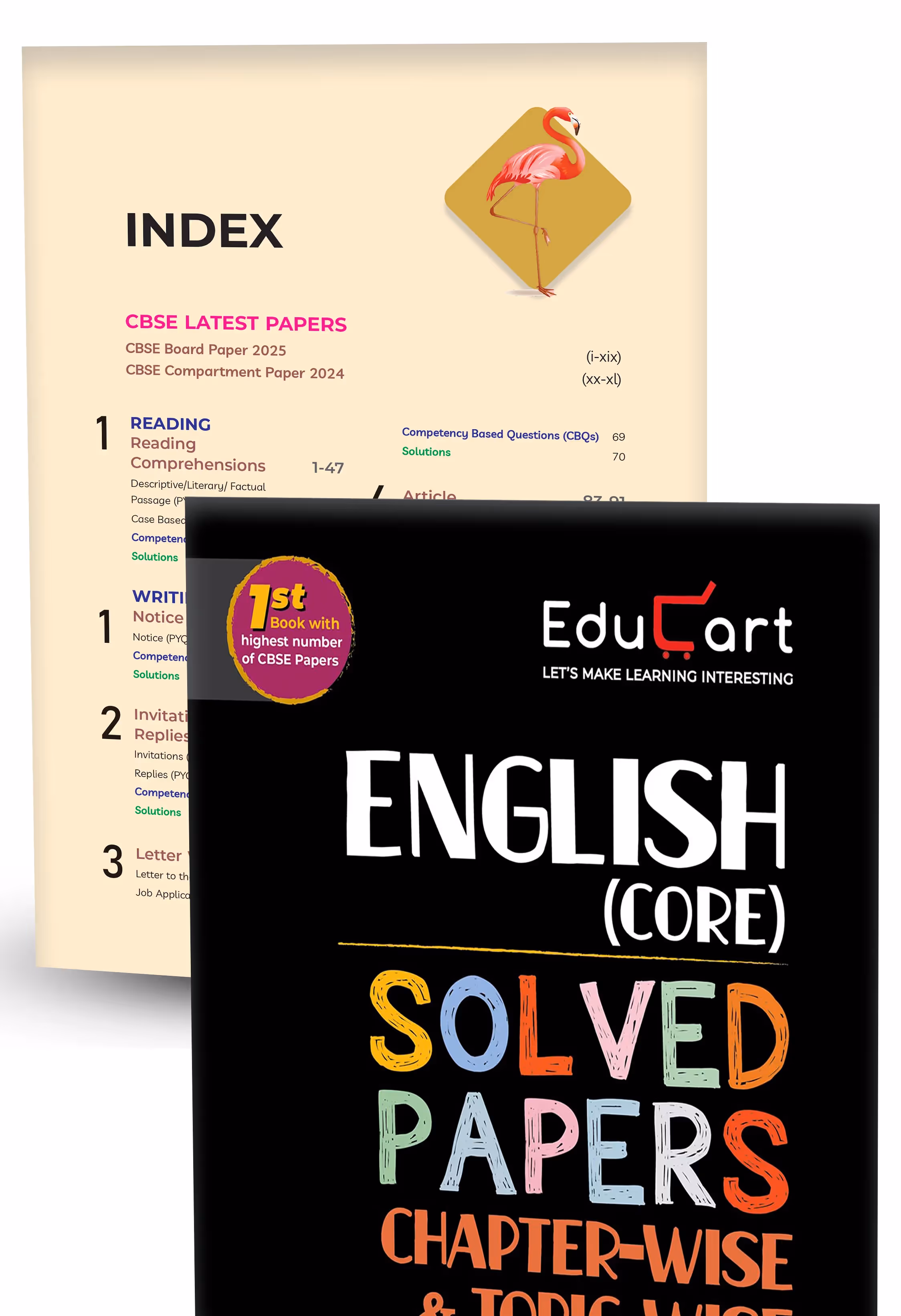 Educart CBSE Class 12 Chapter-Wise Solved Papers 2025-26 – Physics, Chemistry Mathematics and English Based on new Syllabus 2026