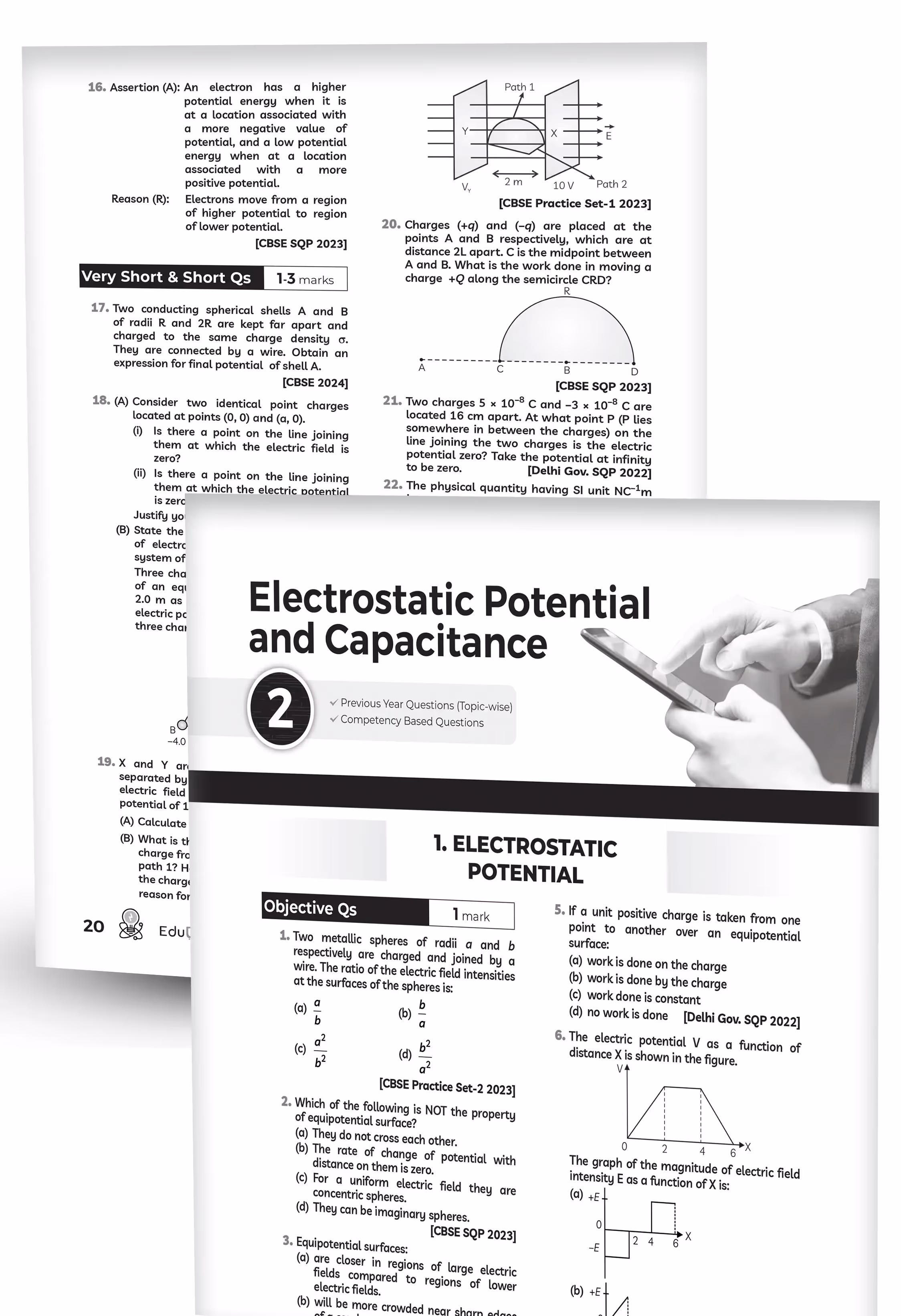 Educart CBSE Class 12 Physics Chapter-Wise Solved Papers 2025-26 on new Syllabus 2026