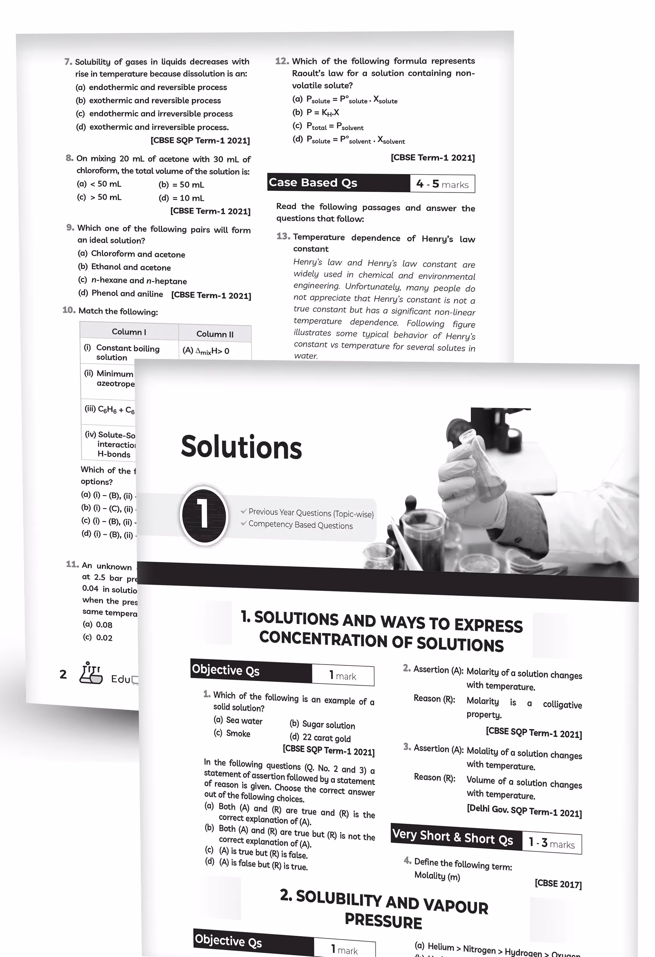 Educart CBSE Class 12 Chemistry Chapter-Wise Solved Papers 2025-26 on new Syllabus 2026