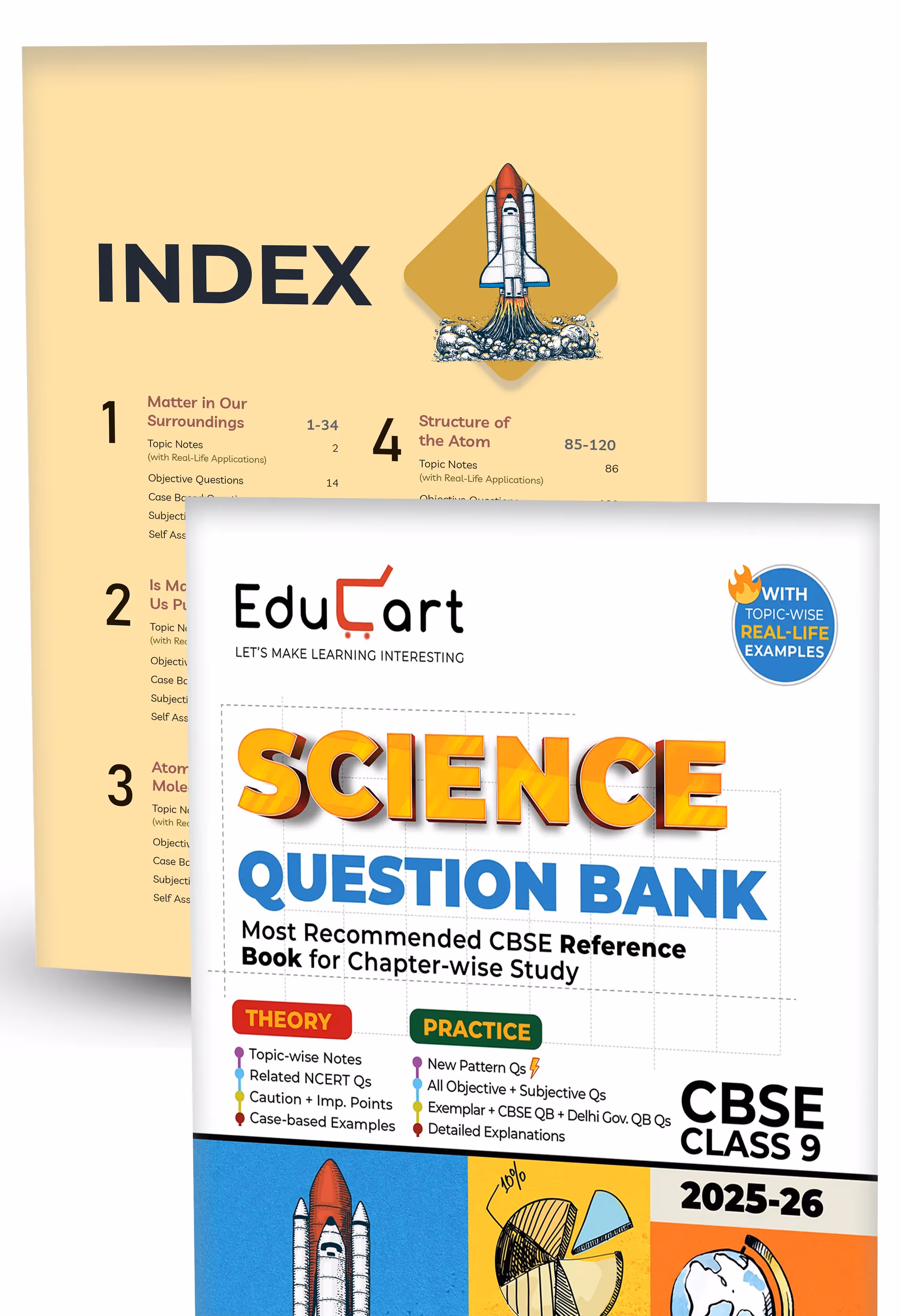 Educart CBSE Question Bank Class 9 2025-26 Bundle - Science, Mathematics, Social Science, English and Hindi A on New Syllabus 2026 (Most Recommended NCERT based Reference Book)