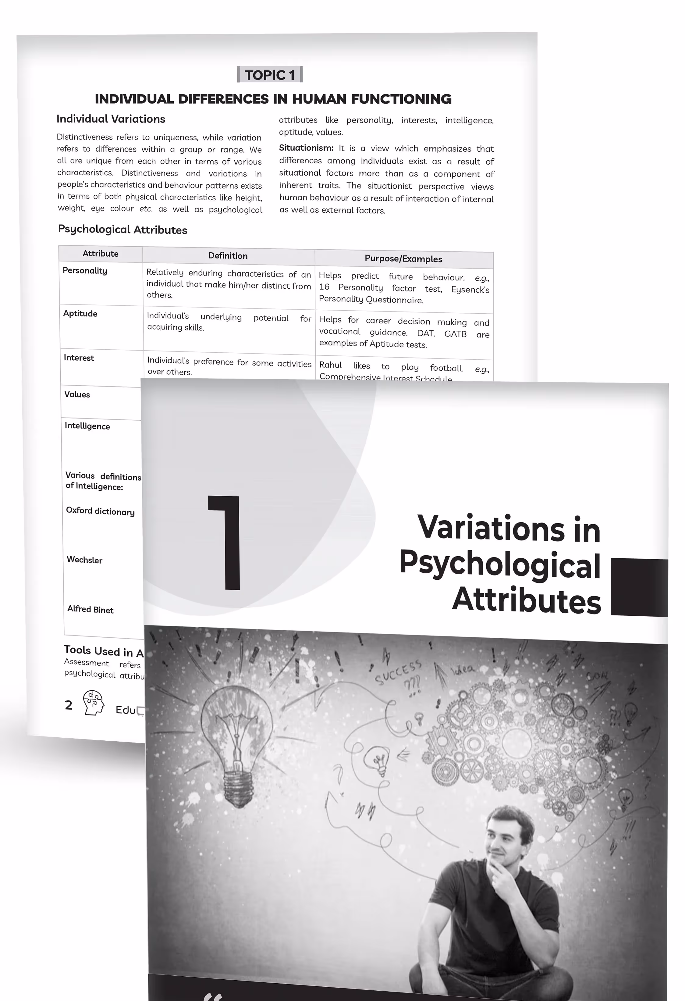 Educart CBSE Class 12 Psychology Question Bank 2025-26 on new Syllabus 2026 (Includes Past Years Solved Questions)