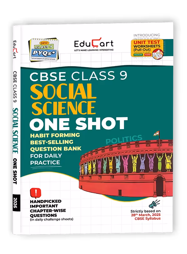 Educart CBSE Class 9 Social Science One-shot Question Bank 2026 (Strictly for 2025-26 Exam)