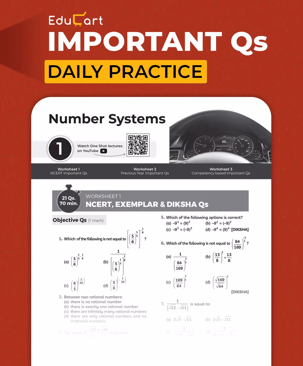 Educart CBSE Class 9 Mathematics One-shot Question Bank 2026 (Strictly for 2025-26 Exam)