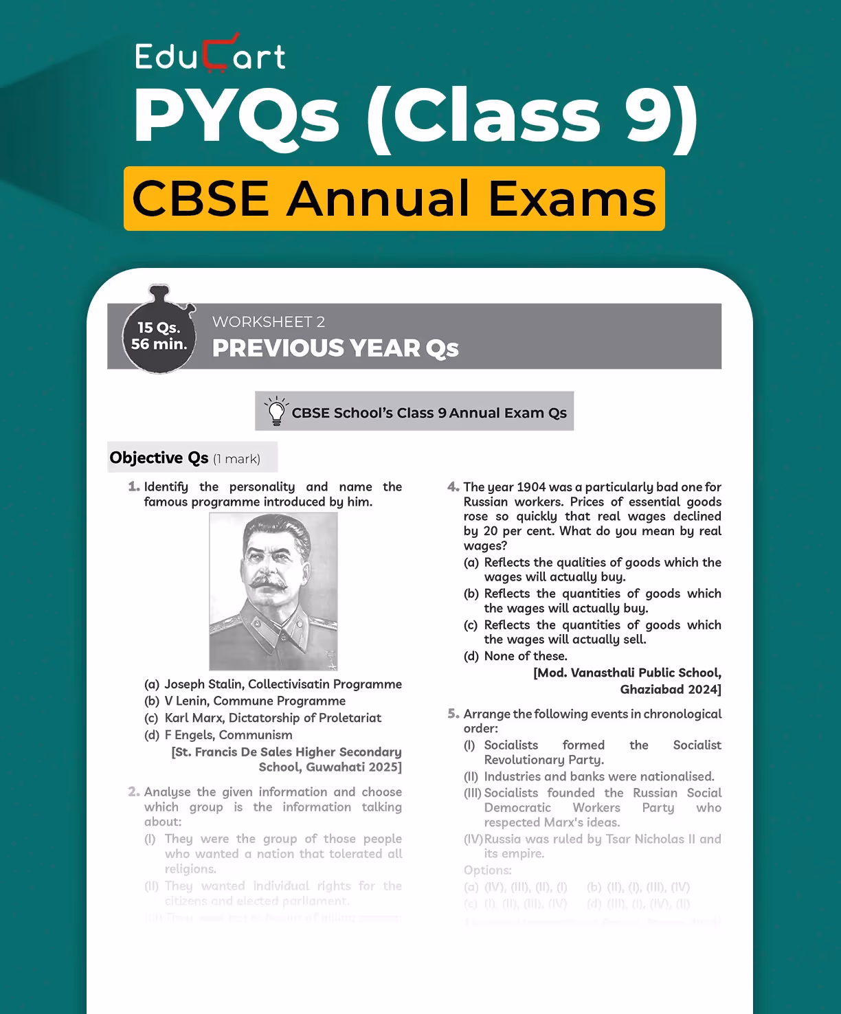 Educart CBSE Class 9 One Shot Question Bank 2025-26 Science, Mathematics and Social Science (Updated for 2026 Exam) 3 Book Bundle