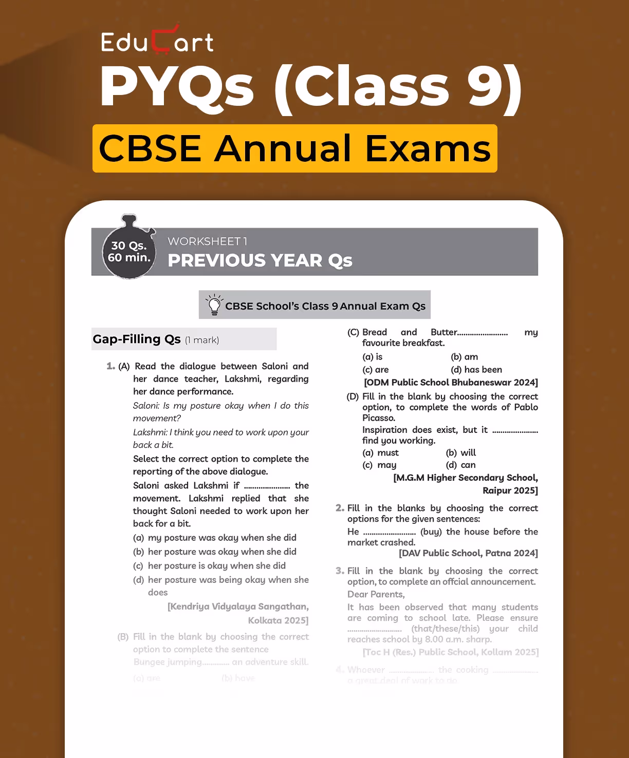 Educart CBSE Class 9 English One-shot Question Bank 2026 (Strictly for 2025-26 Exam)