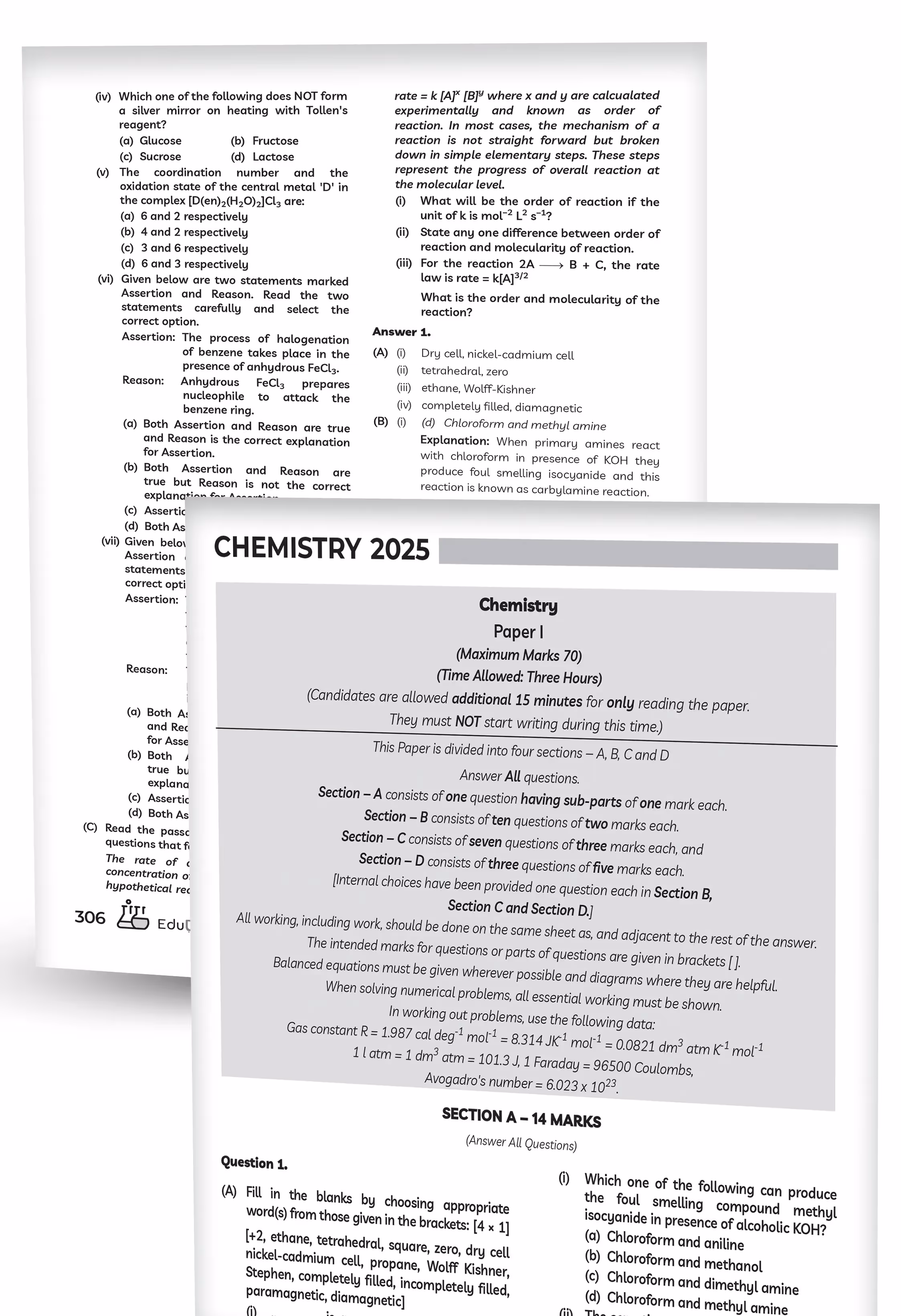 Educart ISC 10 Years Solved Papers Class 12 for 2026 Science Stream - Physics, Chemistry, Mathematics, Biology, English Language & Literature, Computer Application, Physical Education and Hindi for 2025-26 Boards Exams
