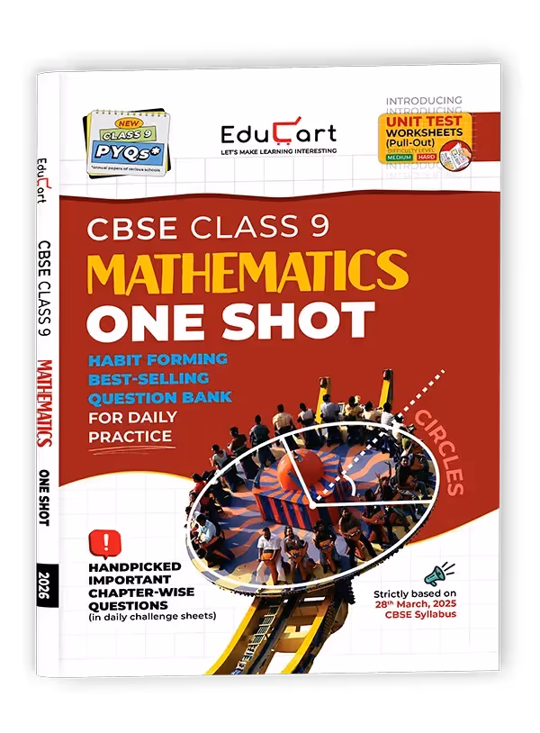 Educart CBSE Class 9 Mathematics One-shot Question Bank 2026 (Strictly for 2025-26 Exam)