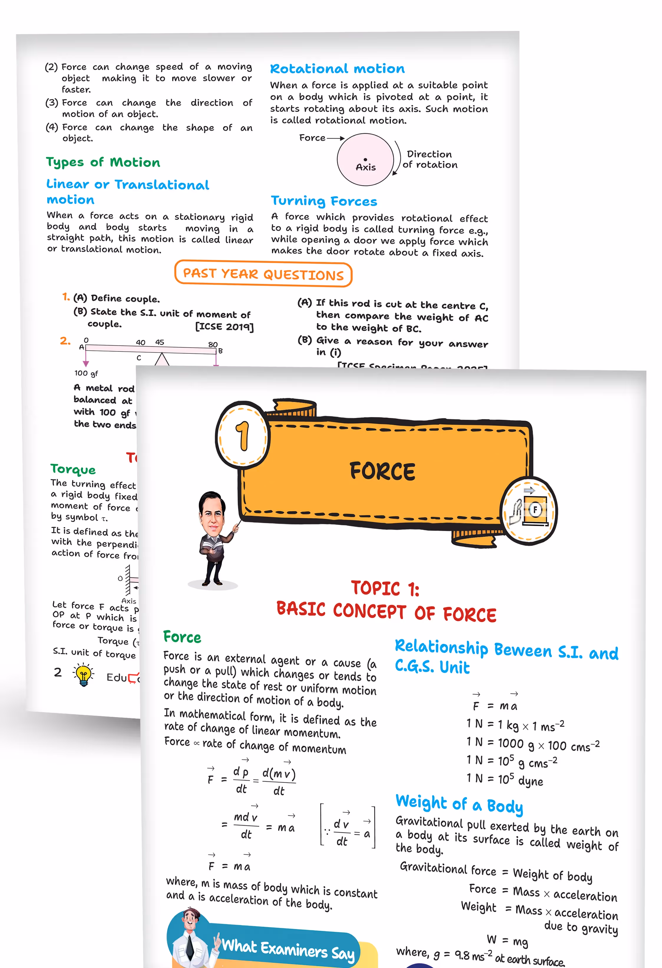 Educart Handouts ICSE Class 10 Physics Handwritten Notes 2026 (for PTs, half-yearly and board exam 2025-26)