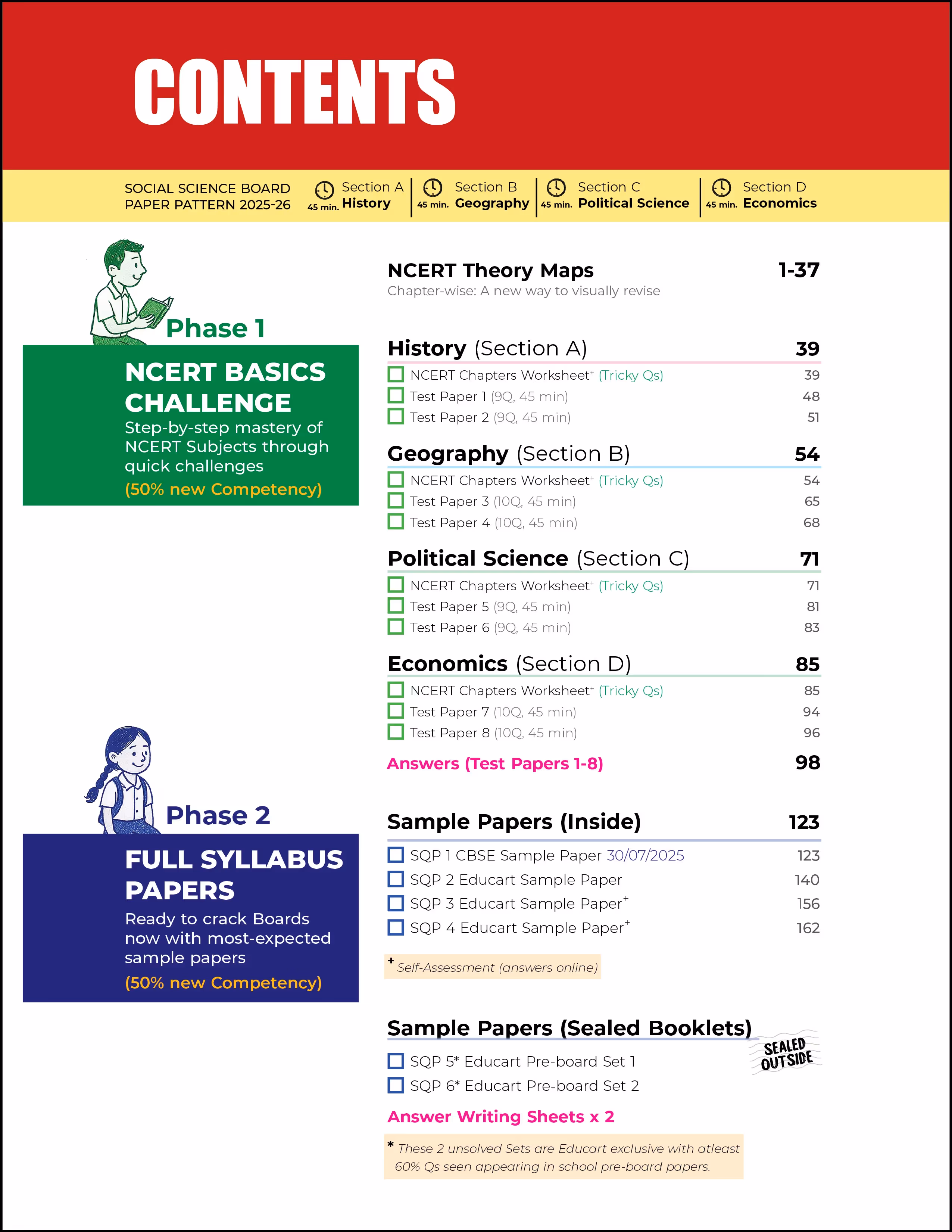 Educart CBSE Sample Paper Class 10 2025-26 Social Science (Introducing exclusive step-by-step new practice concept on 2026 pattern)