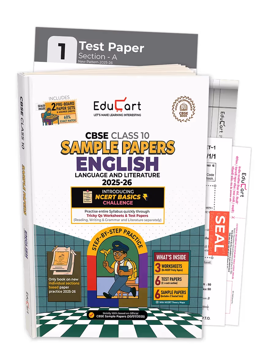 Educart CBSE Sample Paper Class 10 2025-26 English Language and Literature (Introducing exclusive step-by-step new practice concept on 2026 pattern)
