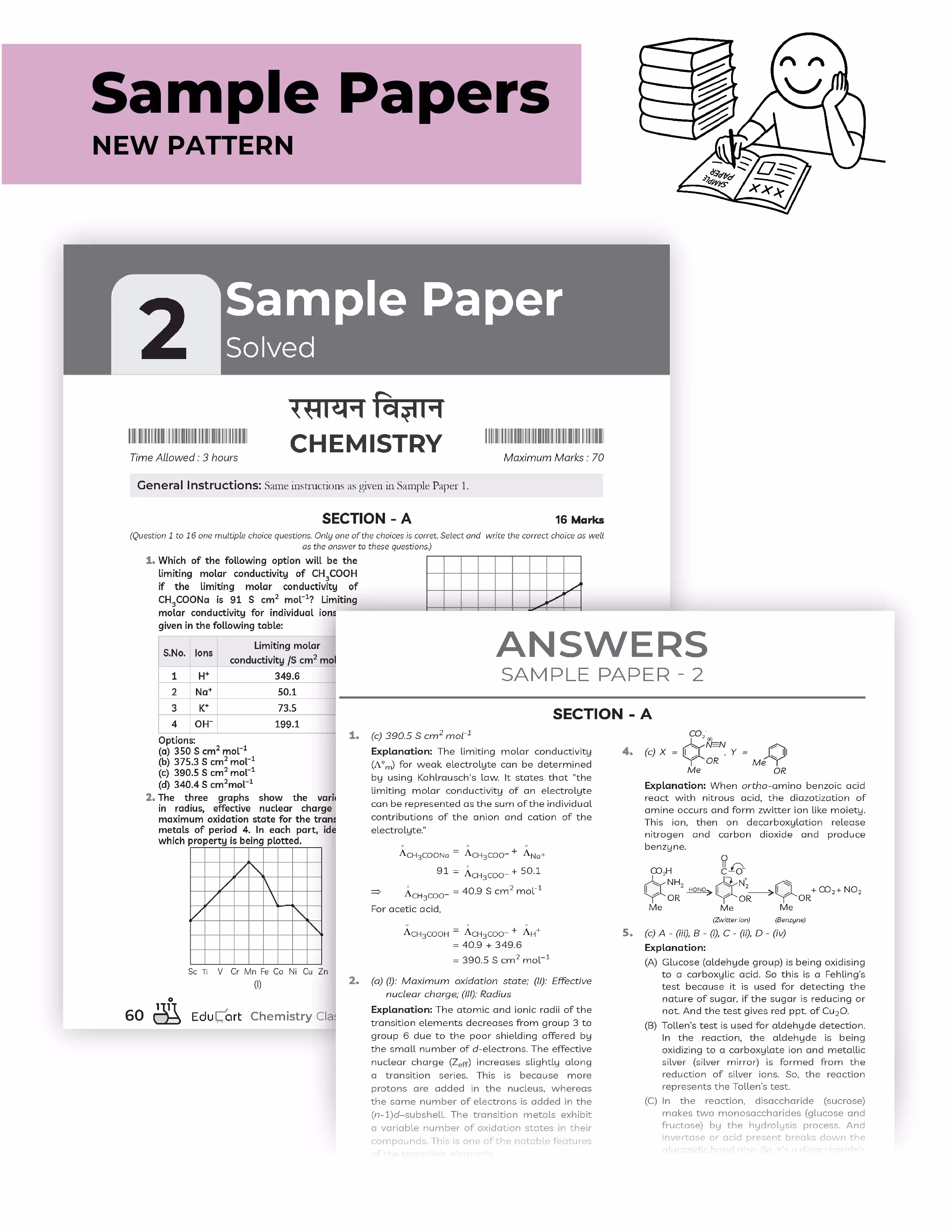 Educart CBSE Sample Paper Class 12 2025-26 – Chemistry (Based on latest CBSE Sample Papers Released on 30-07-25) For 2026 Board Exam