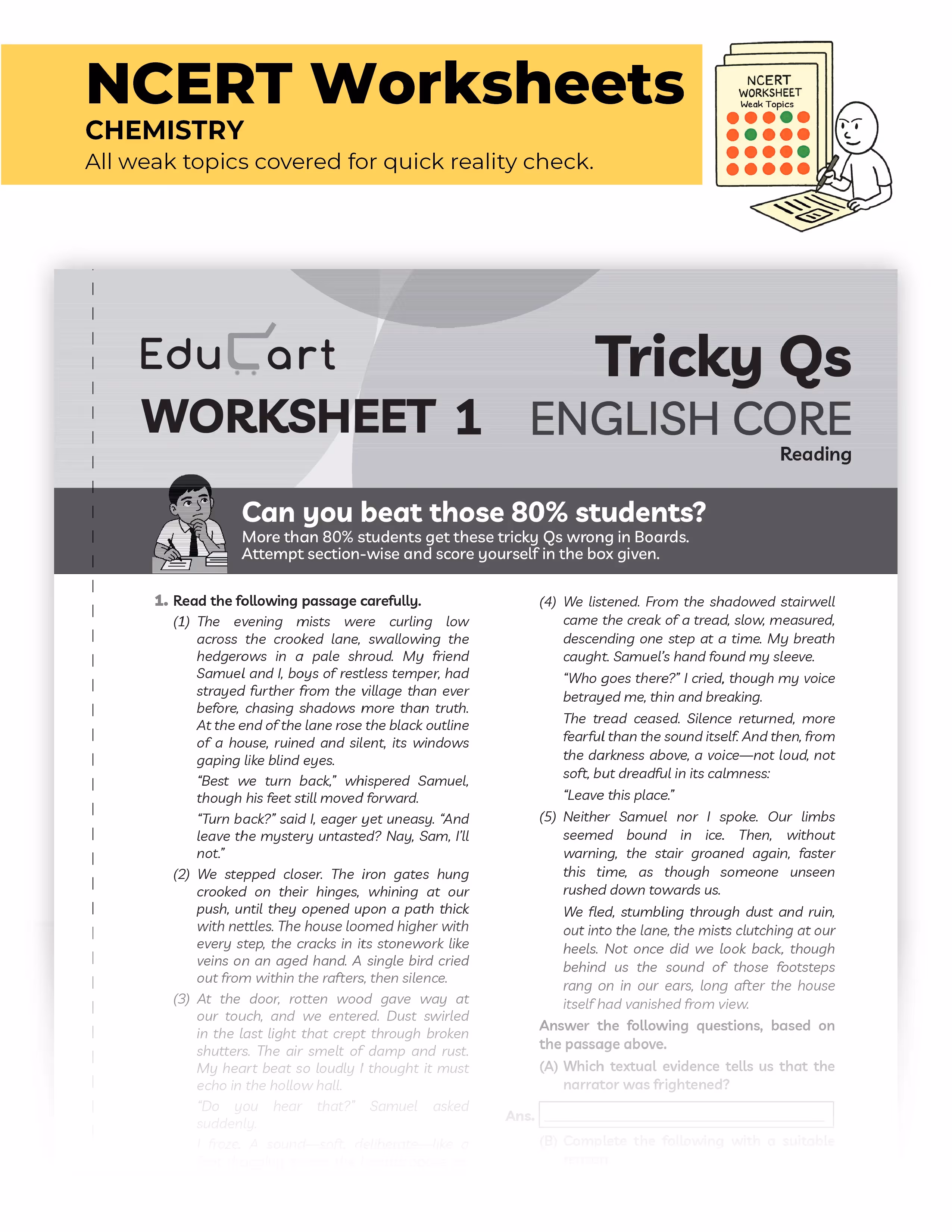 Educart CBSE Sample Paper Class 12 2025-26 – English Core (Based on latest CBSE Sample Papers Released on 30-07-25) For 2026 Board Exam