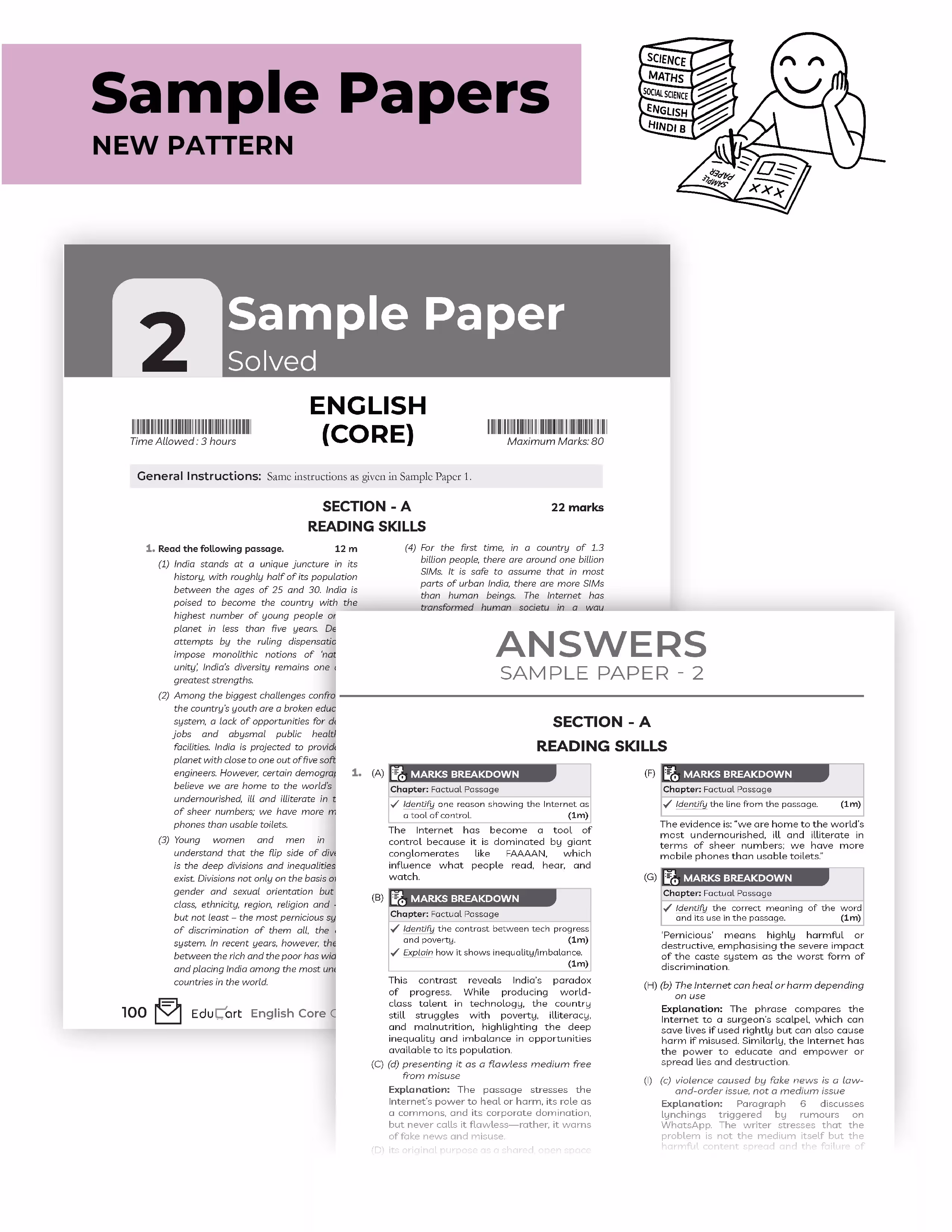 Educart CBSE Sample Paper Class 12 2025-26 – English Core (Based on latest CBSE Sample Papers Released on 30-07-25) For 2026 Board Exam