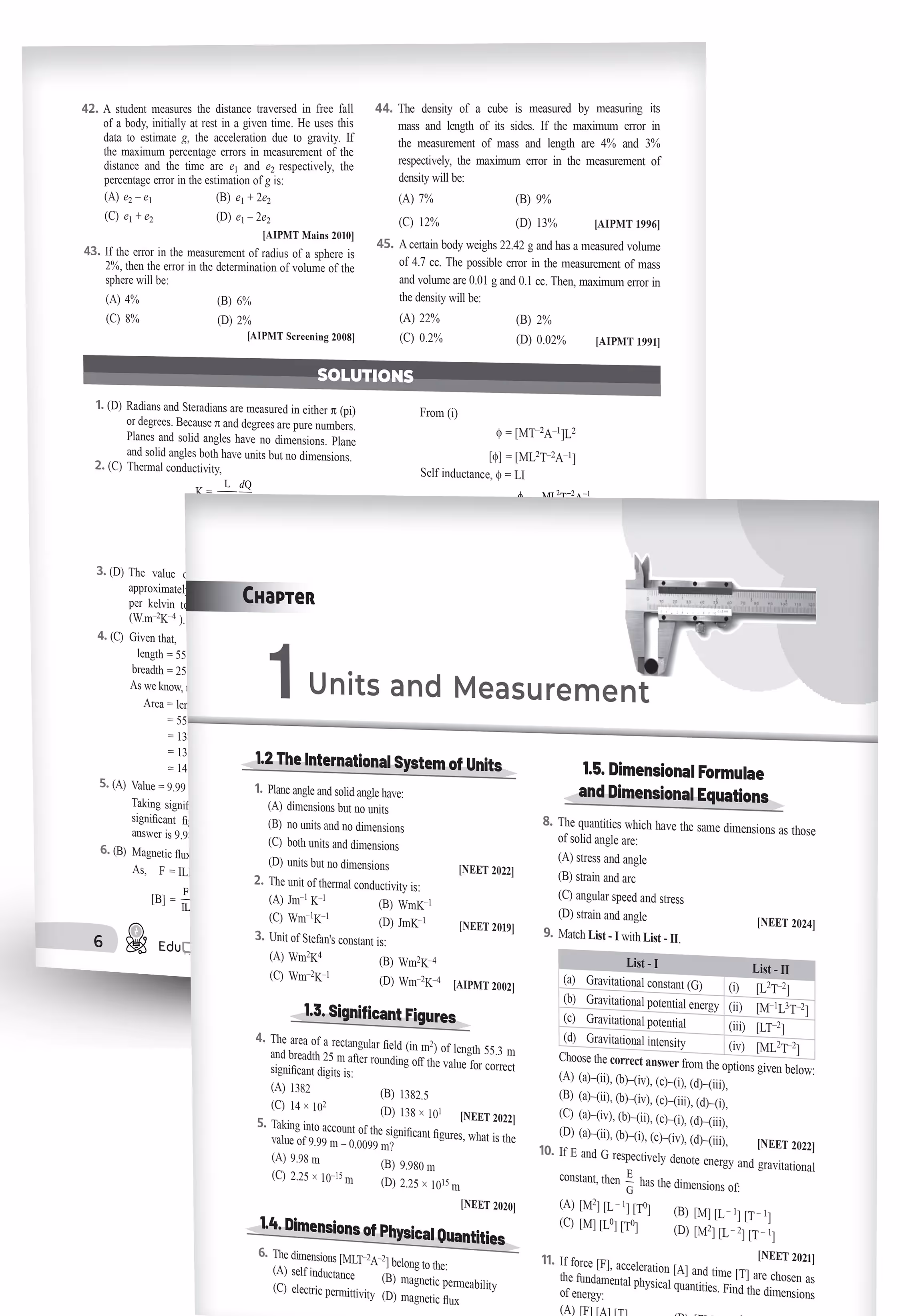 Educart NEET 38 Years Physics Solved Papers (PYQs) Chapterwise and Topicwise for NEET 2026 Exam