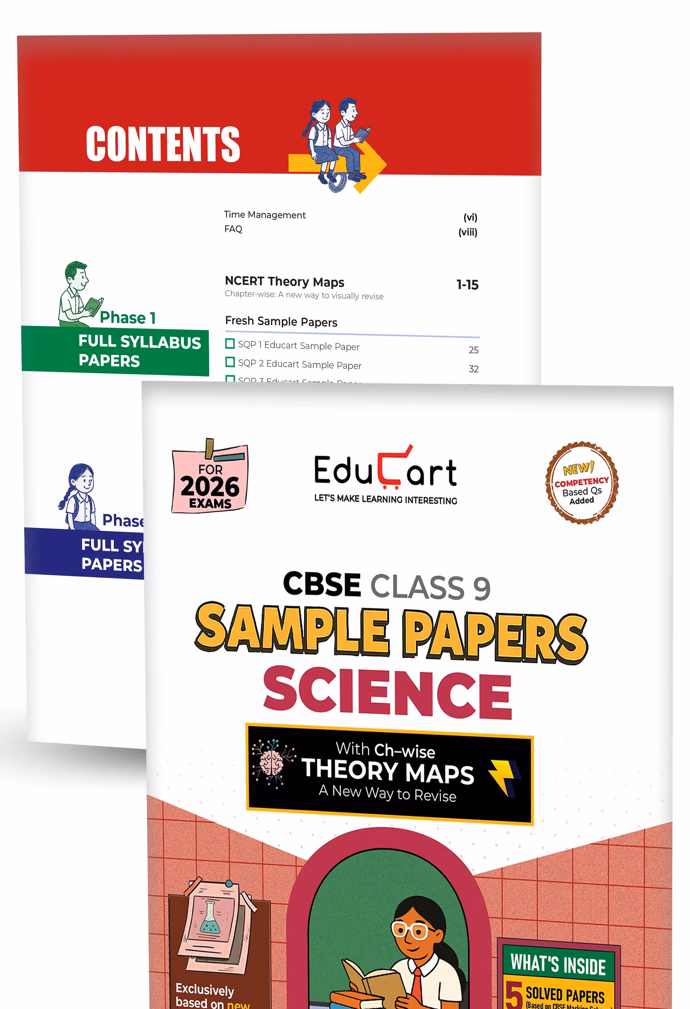 Educart CBSE Sample Paper Class 9 2025-26 - Science, Mathematics, Social Science & English (Introducing exclusive new practice concept on 2026 pattern) Set of 4 Books