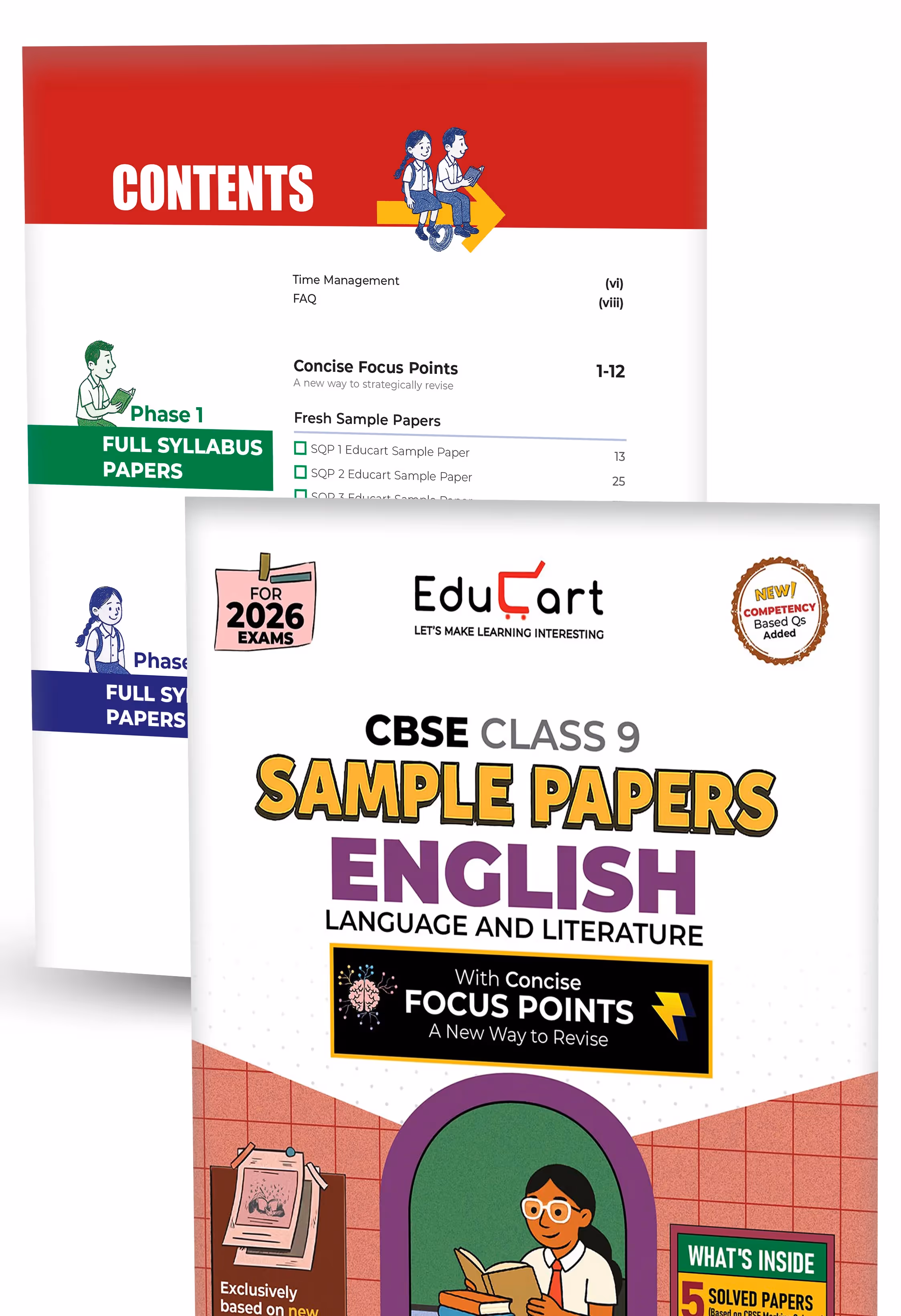 Educart CBSE Sample Paper Class 9 2025-26 - Science, Mathematics, Social Science & English (Introducing exclusive new practice concept on 2026 pattern) Set of 4 Books