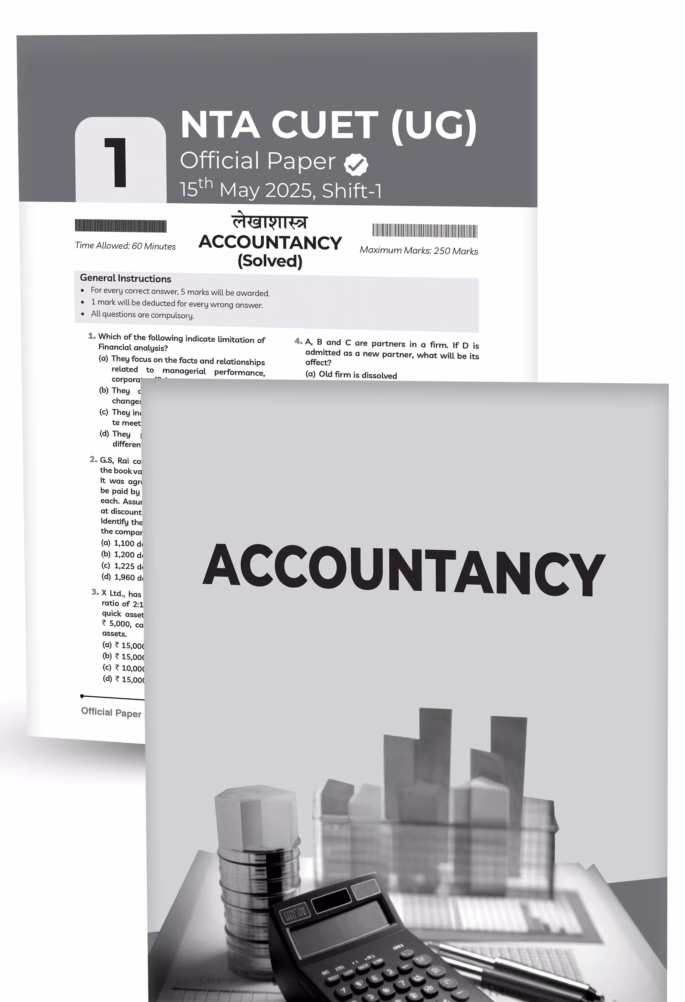 Educart 15 CUET 2026 UG Books Commerce Past Years and Mock Papers - Accountancy + Business Studies and Economics (Section II, New NTA syllabus)