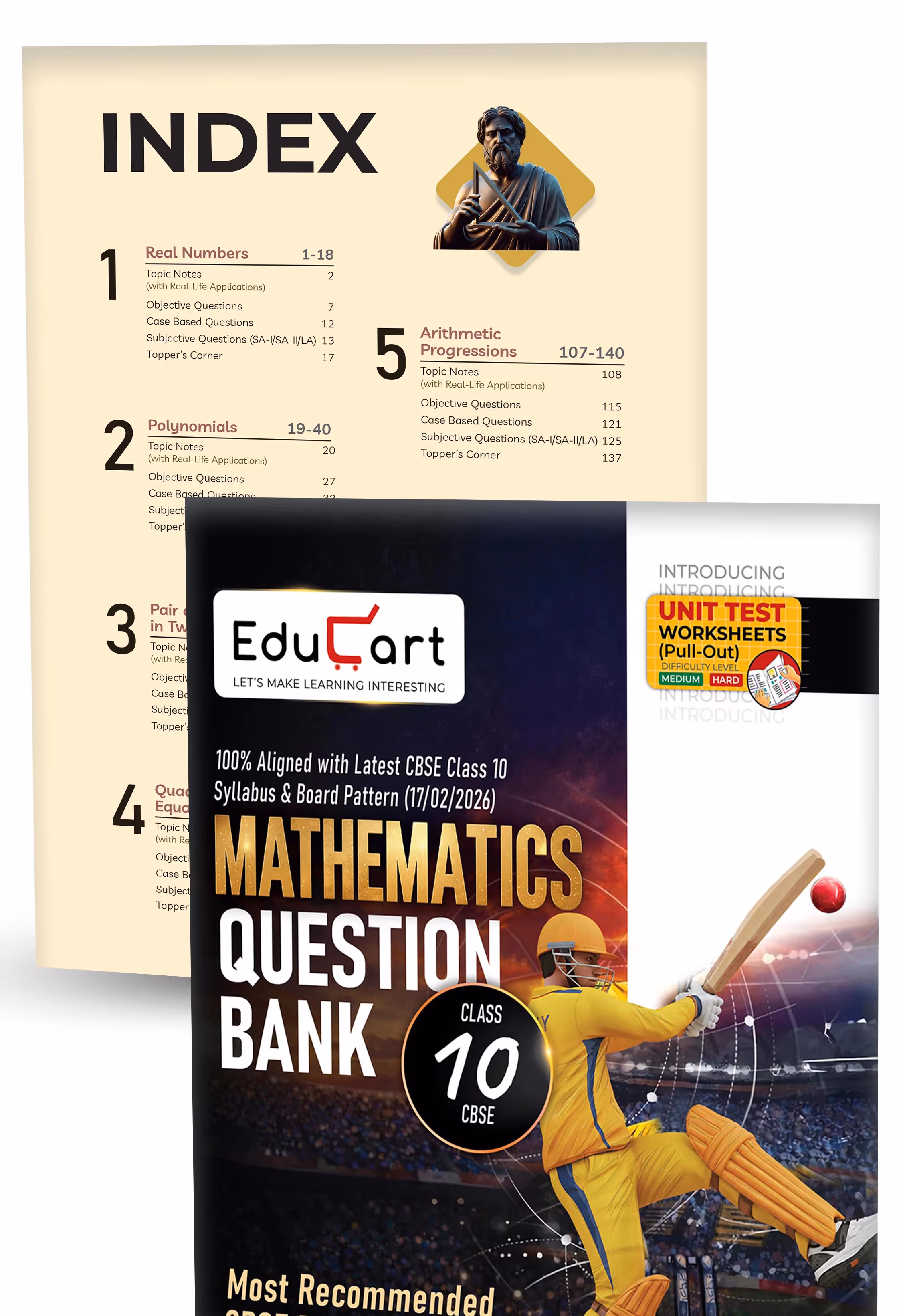 Educart CBSE Class 10 Question Bank Bundle 2026–27 (Science, Maths, SST & English) | Chapterwise PYQs, Case-Based & Assertion-Reason Qs | Worksheets & Visuals | CBSE 2027