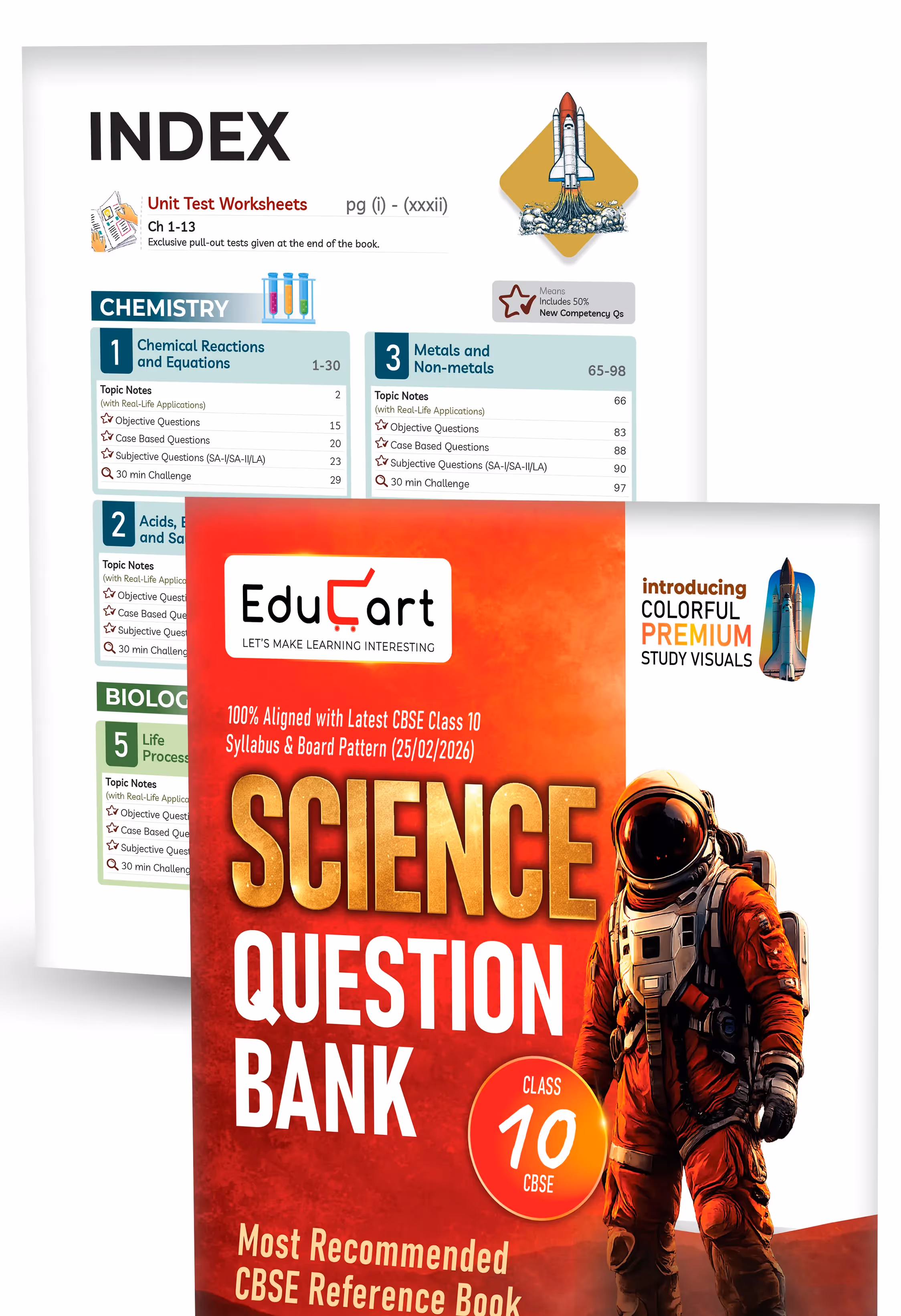 Educart CBSE Class 10 Question Bank Bundle 2026–27 (Science, Maths, SST & English) | Chapterwise PYQs, Case-Based & Assertion-Reason Qs | Worksheets & Visuals | CBSE 2027