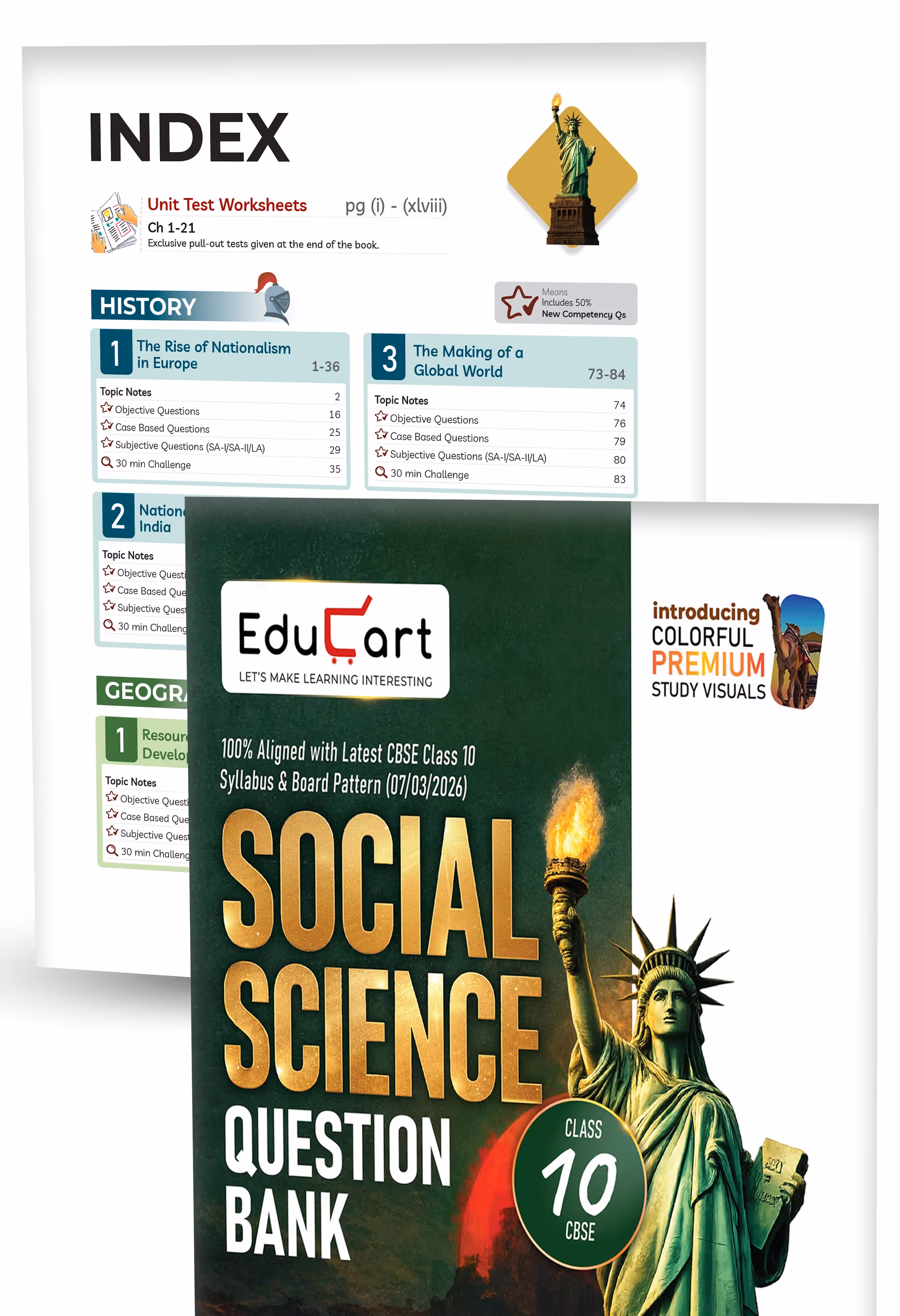Educart CBSE Class 10 Question Bank Bundle 2026–27 (Science, Maths, SST & English) | Chapterwise PYQs, Case-Based & Assertion-Reason Qs | Worksheets & Visuals | CBSE 2027