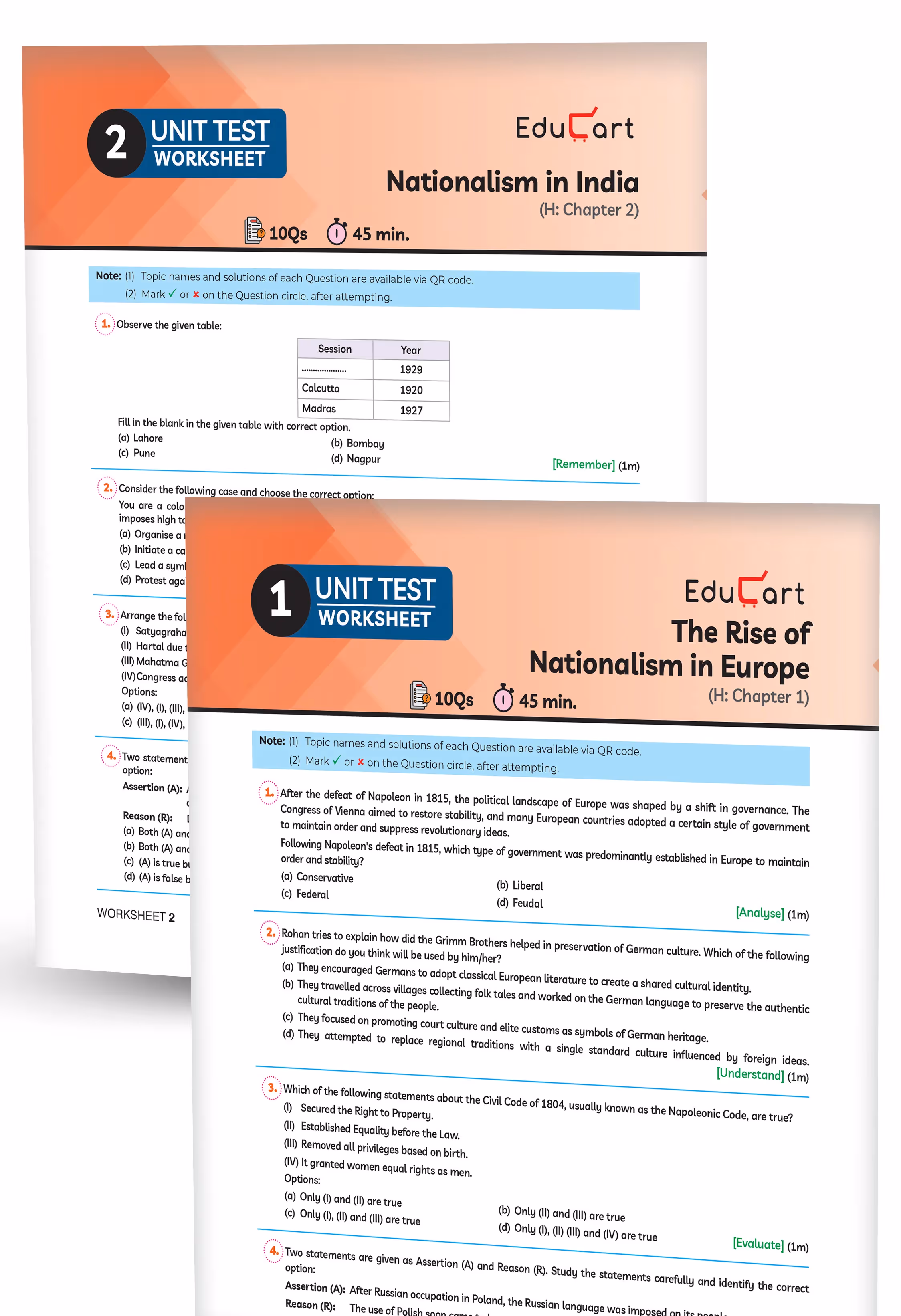 Educart CBSE Class 10 Social Science (SST) Question Bank 2026-27 | Chapterwise, Case-Based & Competency-Based Qs | Unit Test Worksheets, Notes & Visuals | NCERT Based CBSE 2027
