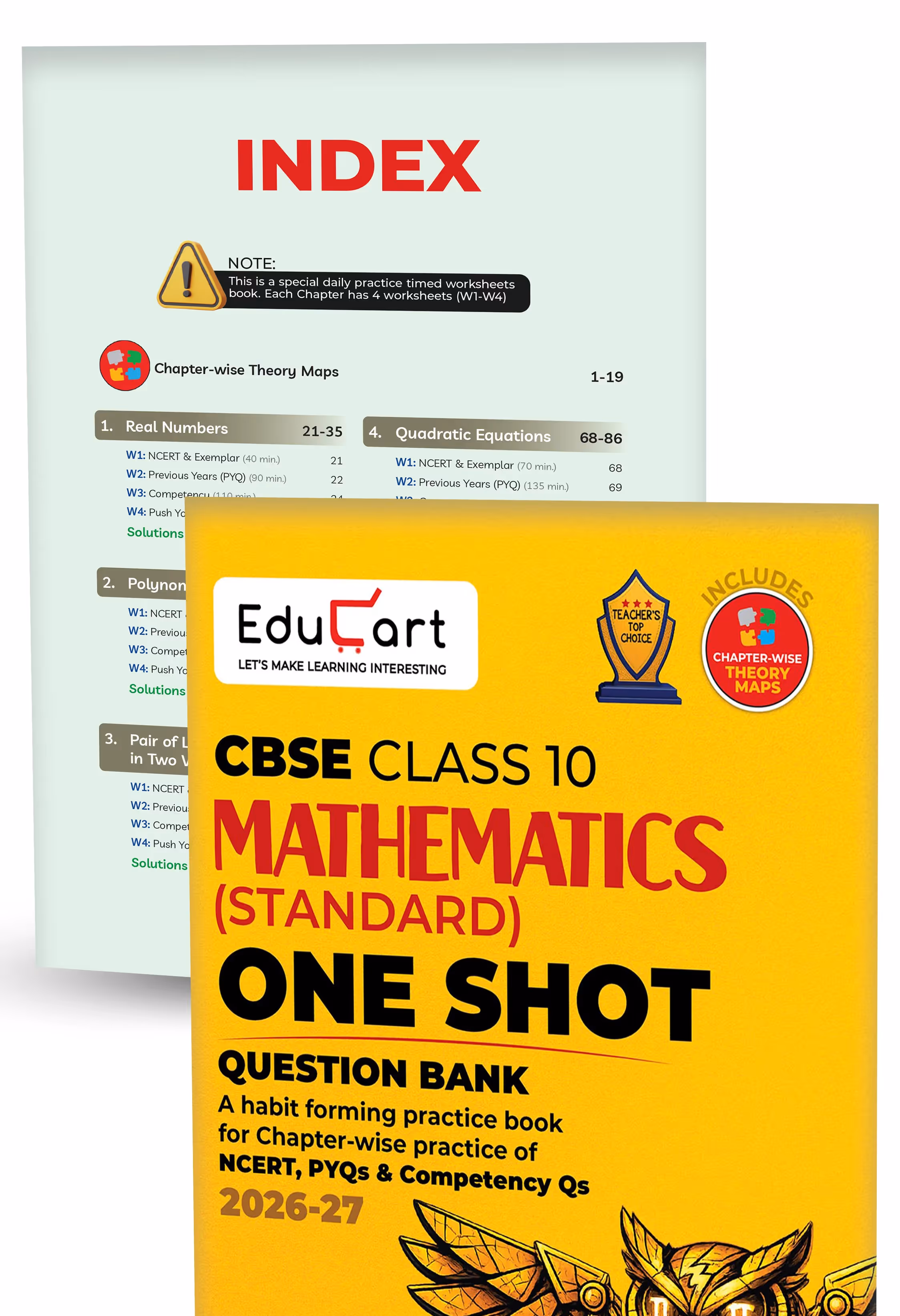 Educart CBSE Class 10 One Shot Question Bank Bundle 2026–27 | Science, Maths Standard, English & SST | Chapterwise NCERT Qs, PYQs & Competency-Based Qs | CBSE 2027 Exam