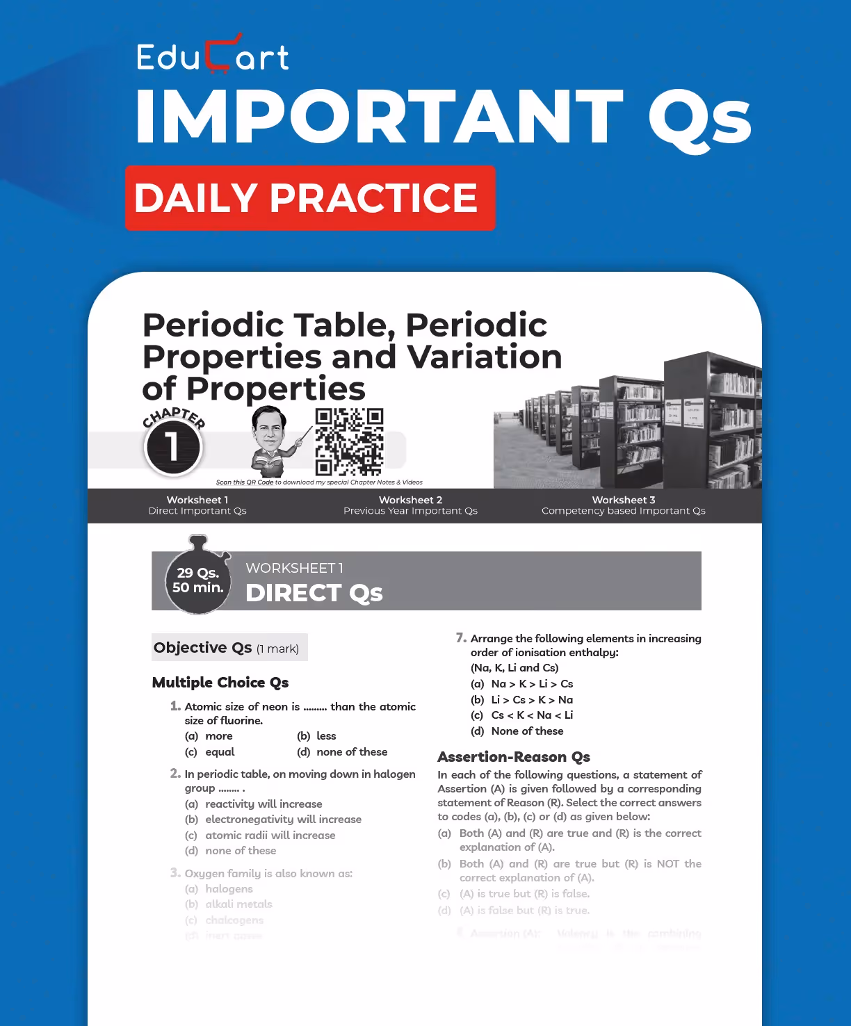 Educart ICSE Class 10 Chemistry One Shot Question Bank 2026-27 | Chapter-wise Practice Includes PYQs & Competency Based Questions | Latest Syllabus 2027