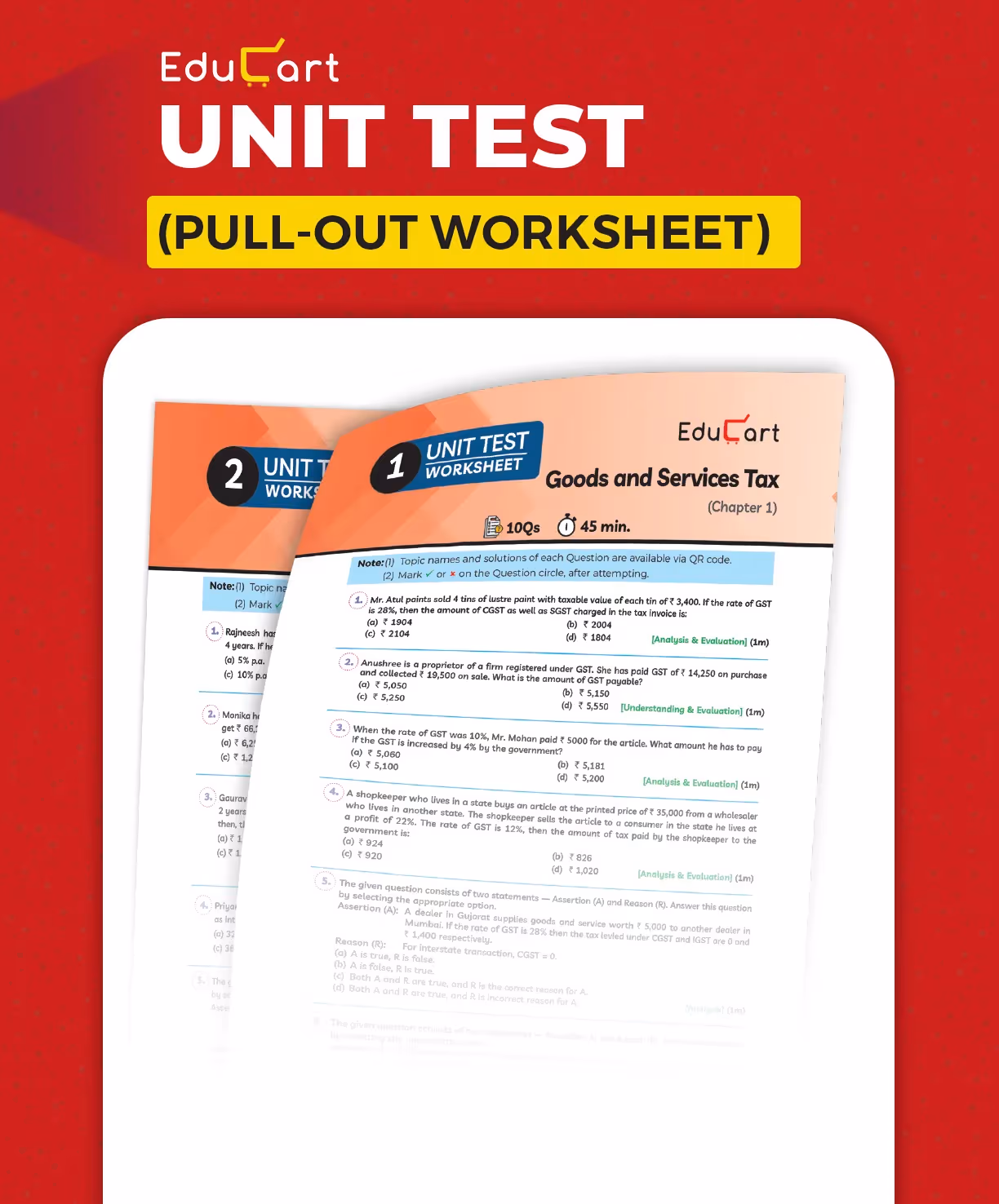 Educart ICSE Class 10 Mathematics One Shot Question Bank 2026-27 | Chapter-wise Practice Includes PYQs & Competency-Based Qs | Unit Test Worksheets | Latest Syllabus 2027 Exam