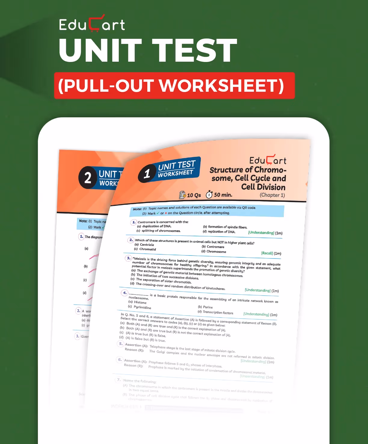 Educart ICSE Class 10 Biology One Shot Question Bank 2026-27 | Chapter-wise Practice Includes PYQs & Competency-Based Questions | Unit Test Worksheets | Latest Syllabus 2027 Exam