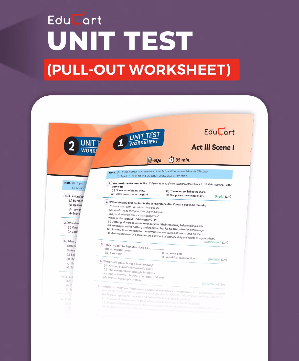 Educart ICSE Class 10 Literature in English One Shot Question Bank 2026-27 | Chapter-wise Practice Includes PYQs & Competency Based Questions | Latest Syllabus 2027