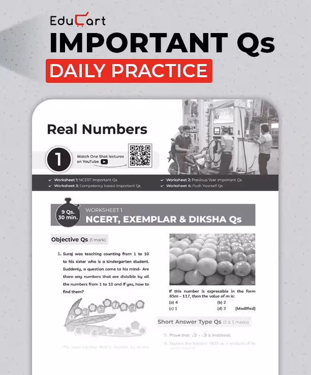 Educart CBSE Class 10 Maths Basic One Shot Question Bank 2026–27 | Chapter-wise NCERT Practice, PYQs & Competency-Based Qs | Latest CBSE Syllabus & Board Pattern For 2027 Exam