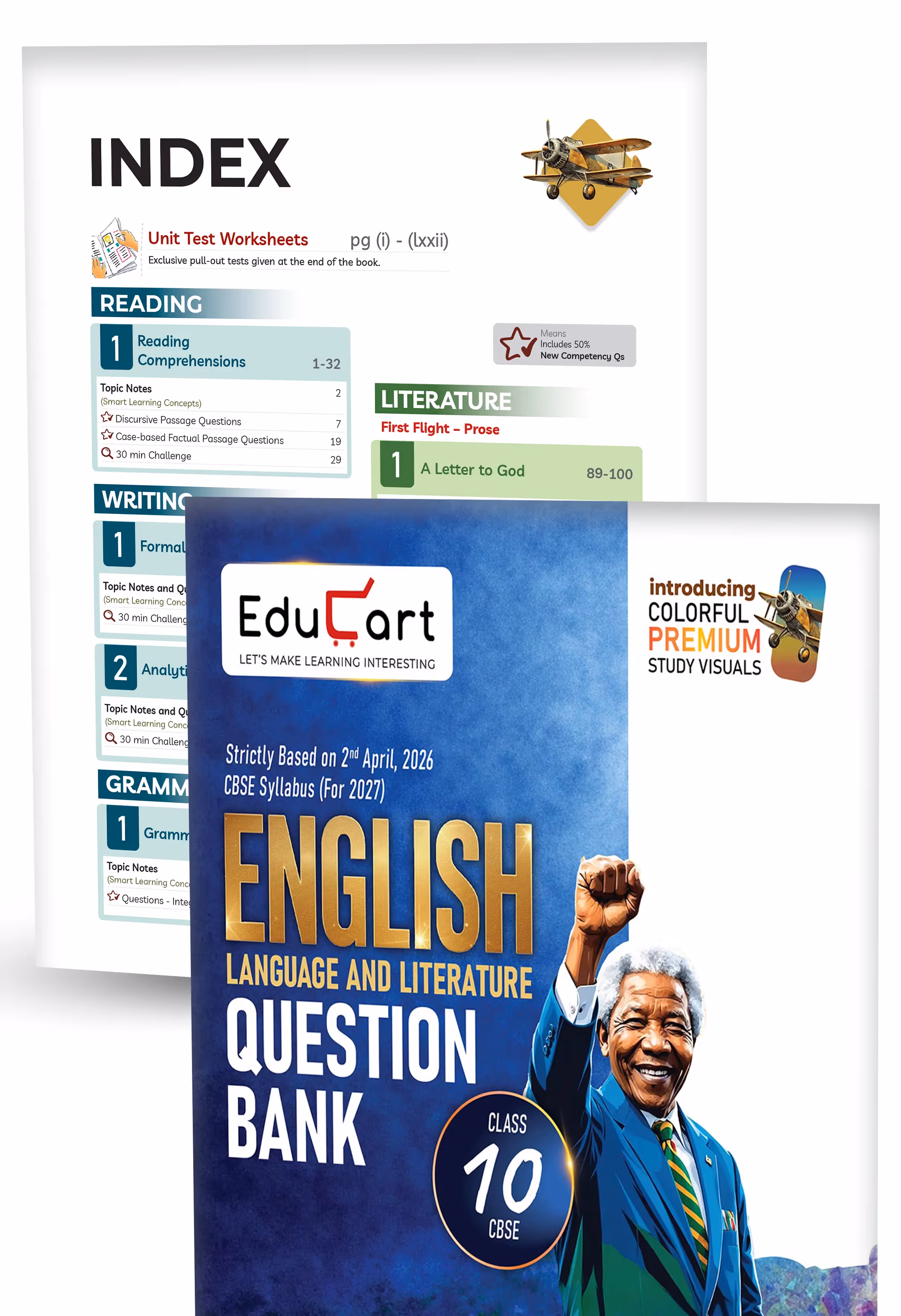Educart CBSE Class 10 Question Bank Combo 2026–27 | Science, Maths, SST, English & Hindi B | Chapterwise PYQs, Competency-Based & Case-Based Qs | 2027 Syllabus