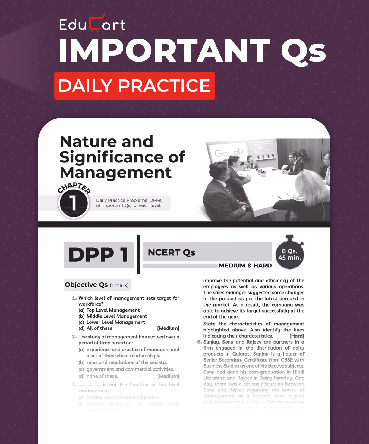 Educart CBSE Class 12 Business Studies One Shot Question Bank 2026–27 | NCERT Questions, PYQs & Competency-Based Qs | Unit Test Worksheet | Latest CBSE Syllabus & Exam Pattern 2027
