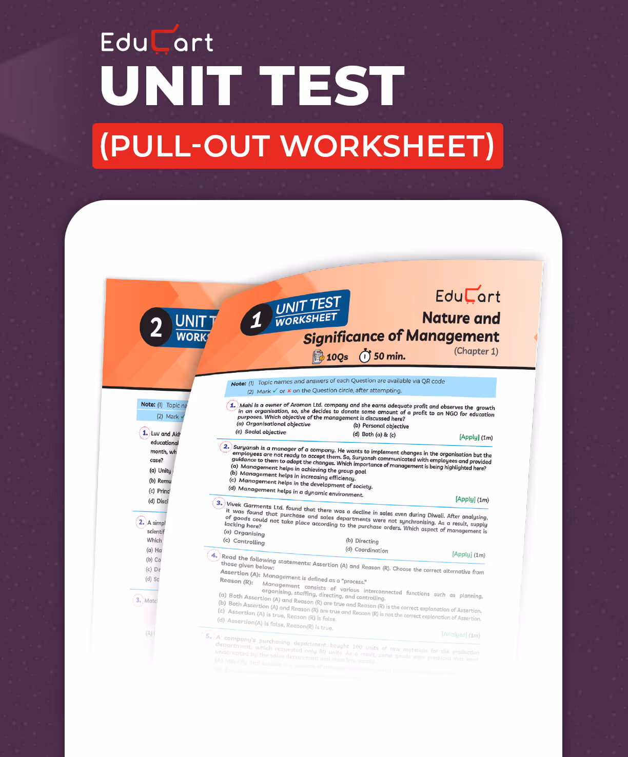 Educart CBSE Class 12 Business Studies One Shot Question Bank 2026–27 | NCERT Questions, PYQs & Competency-Based Qs | Unit Test Worksheet | Latest CBSE Syllabus & Exam Pattern 2027