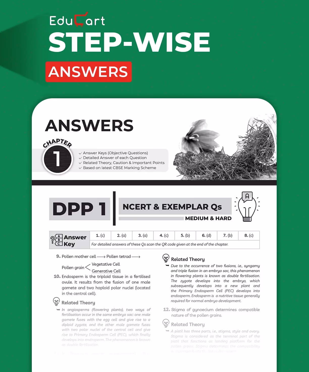 Educart CBSE Class 12 Biology One Shot Question Bank 2026–27 | NCERT Questions, PYQs & Competency-Based Qs | Unit Test Worksheet | Latest CBSE Syllabus & Exam Pattern 2027