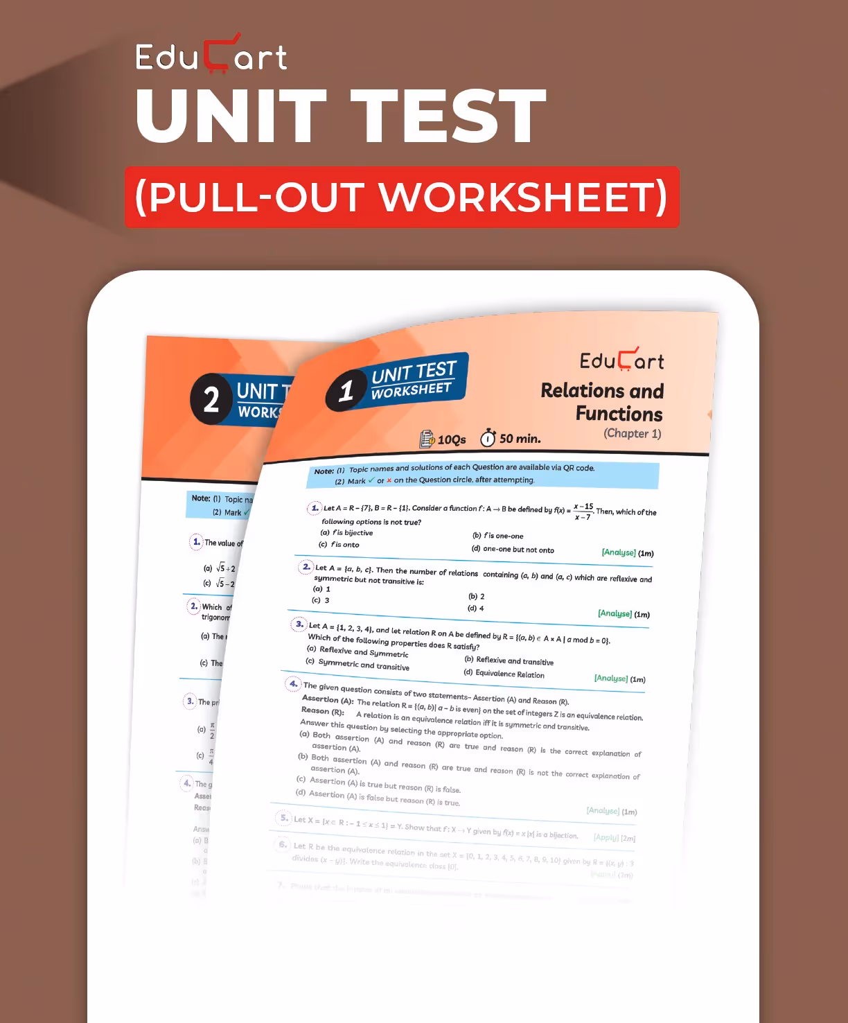 Educart CBSE Class 12 Mathematics One Shot Question Bank 2026–27 | NCERT Questions, PYQs & Competency-Based Qs | Unit Test Worksheet | Latest CBSE Syllabus & Exam Pattern 2027