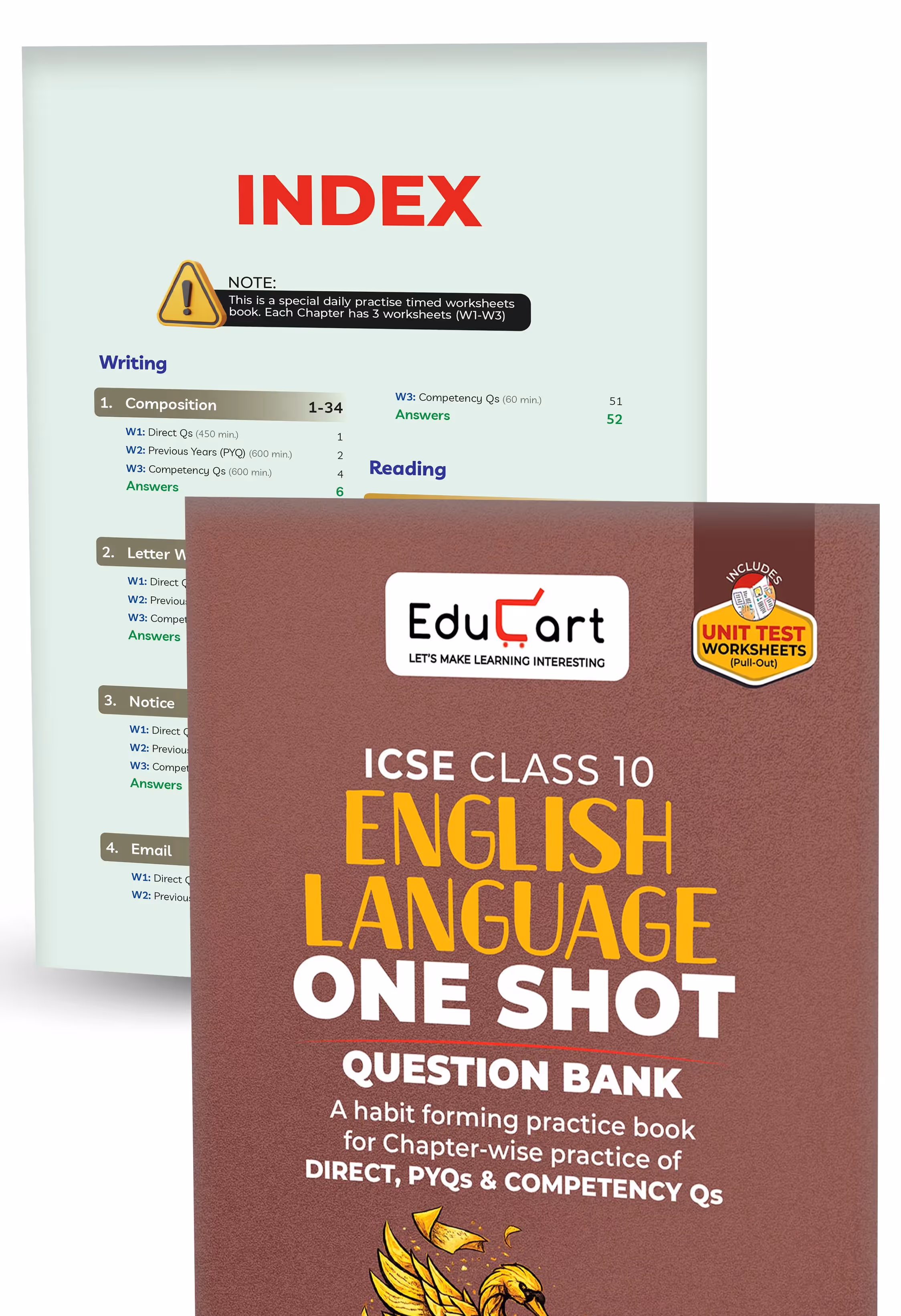 Educart ICSE Class 10 One Shot Question Bank 2027 (Set of 4 Books) | English Language, Literature in English, Geography, History & Civics | 2026–27 Exam