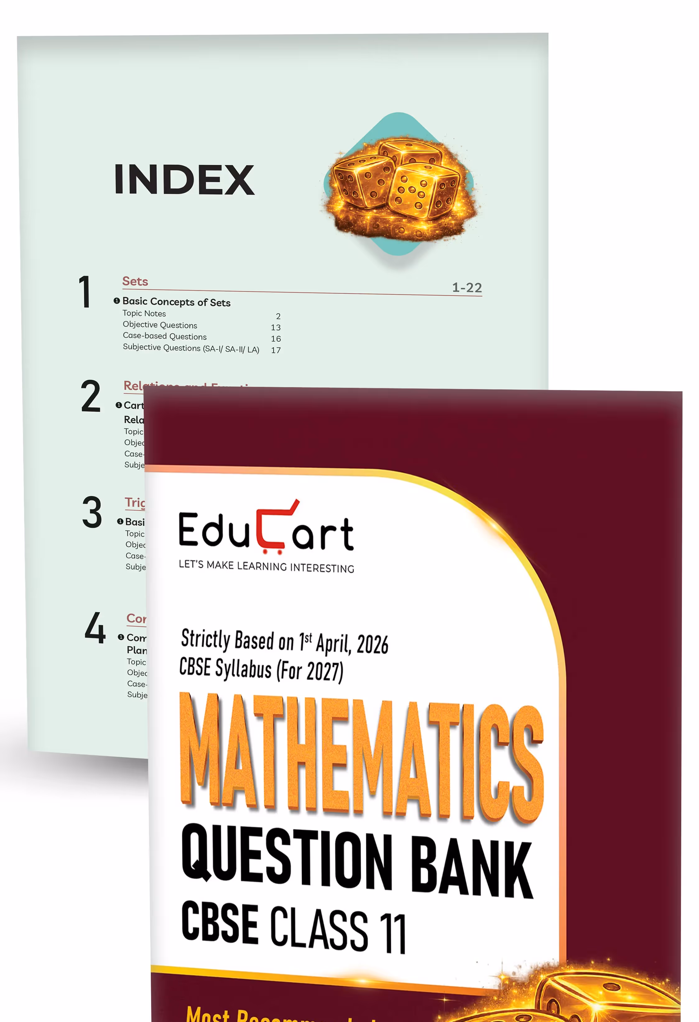 Educart CBSE Class 11 Question Bank Set of 4 (2026–27) | Physics, Chemistry, Mathematics & English Core | NCERT-Based Chapter-wise PYQs, MCQs & Case-Based Qs | 2027 Exams