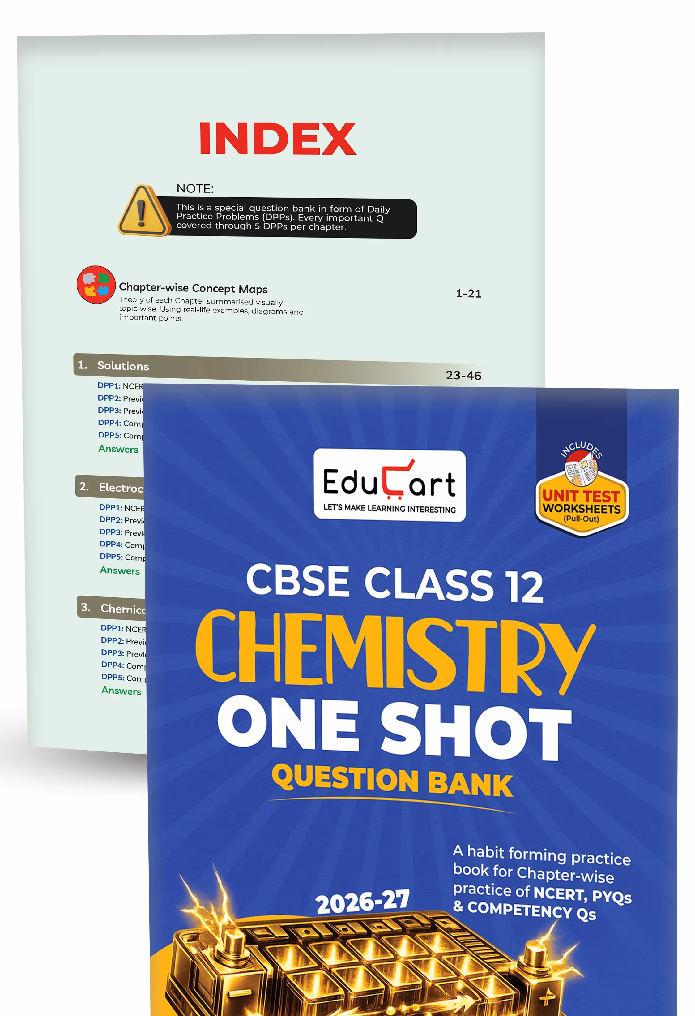 Educart CBSE Class 12 One Shot Question Bank Physics and Chemistry 2026–27 (Set of 2 Books) | NCERT Questions, PYQs & Competency-Based Qs | CBSE Board 2027