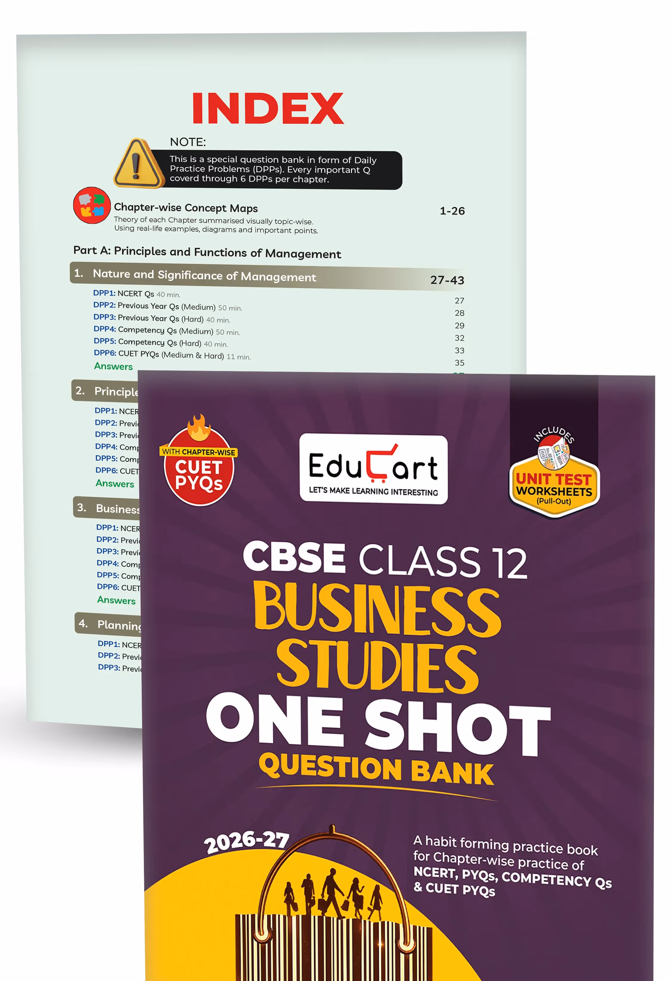 Educart CBSE Class 12 One Shot Question Bank Accountancy, Business Studies, Economics and English 2026–27 (Set of 4 Books) | NCERT Questions, PYQs & Competency-Based Qs | CBSE Board 2027