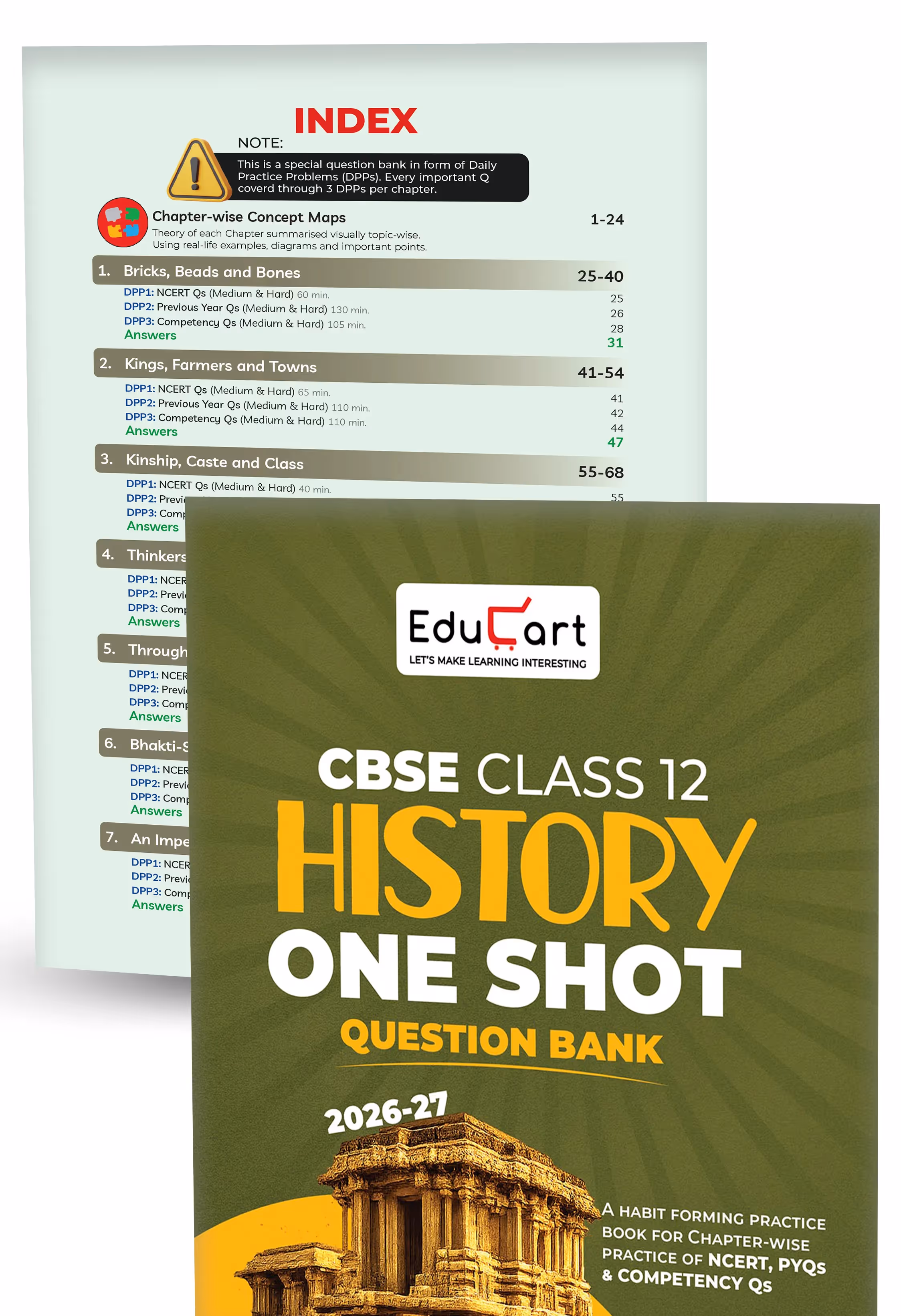 Educart CBSE Class 12 Humanities Combo (History + Political Science) One Shot Question Bank 2026–27 | NCERT, PYQs, Case-Based & Competency Qs | CBSE 2027 Board Exam