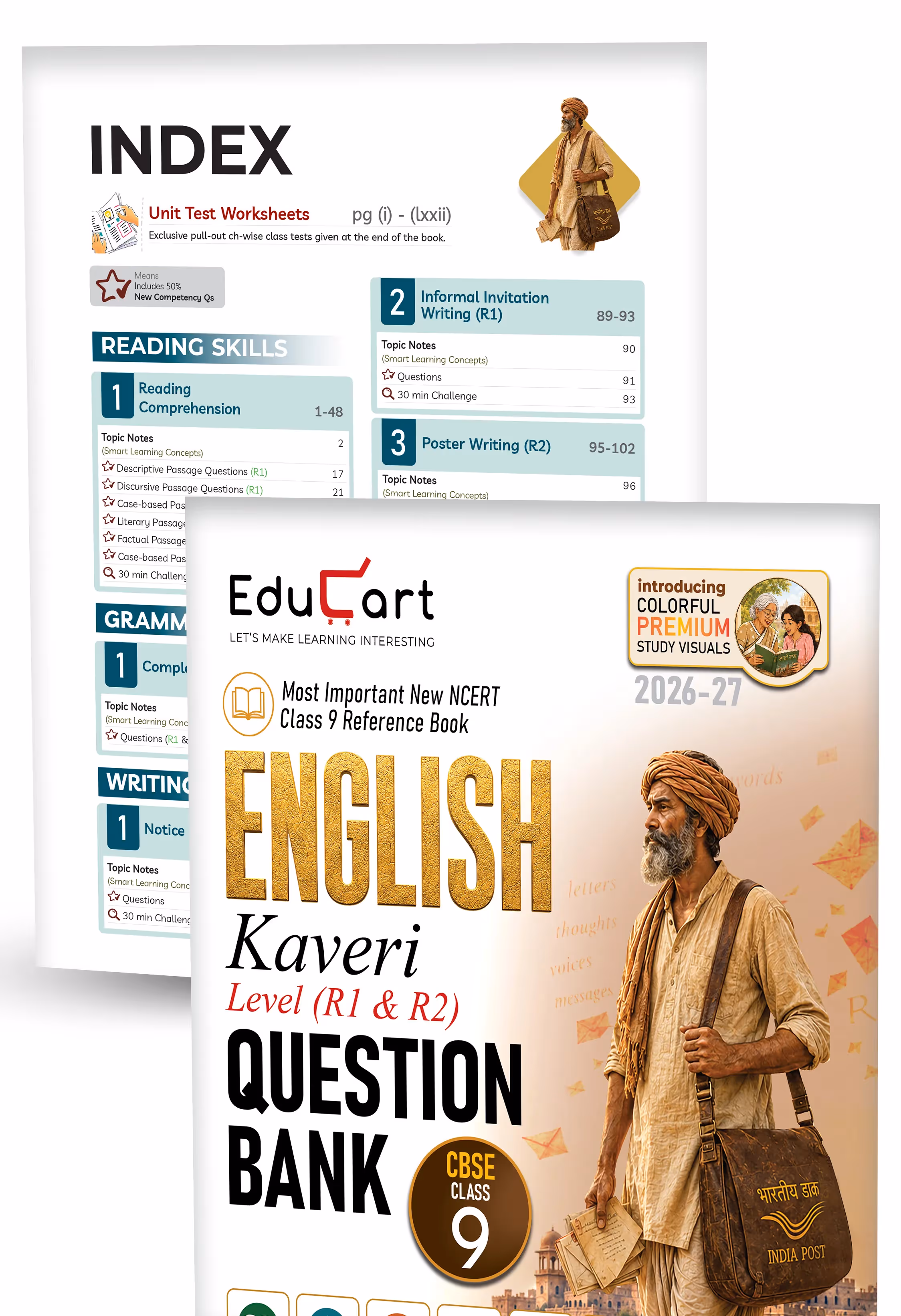 Educart CBSE Class 9 Question Bank 2027 Bundle of 3 Books | New NCERT Based Reference & Guidebook for 2026-27 | Science Exploration, Mathematics Ganita Manjari Part 1 & English Kaveri R1 & R2 With Pull-Out Worksheets