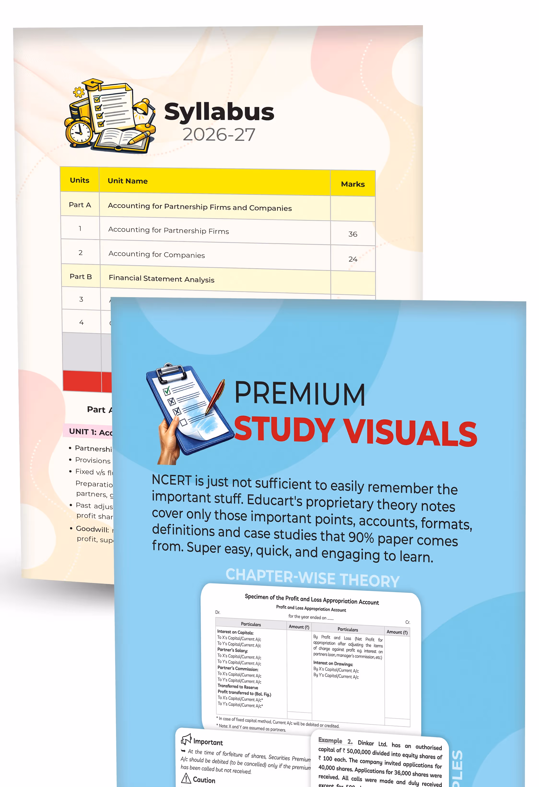Educart CBSE Class 12 Accountancy Question Bank 2026–27 | 2027 Syllabus | Chapter-wise PYQs, MCQs, Case-Based Qs & Notes | NCERT-Based