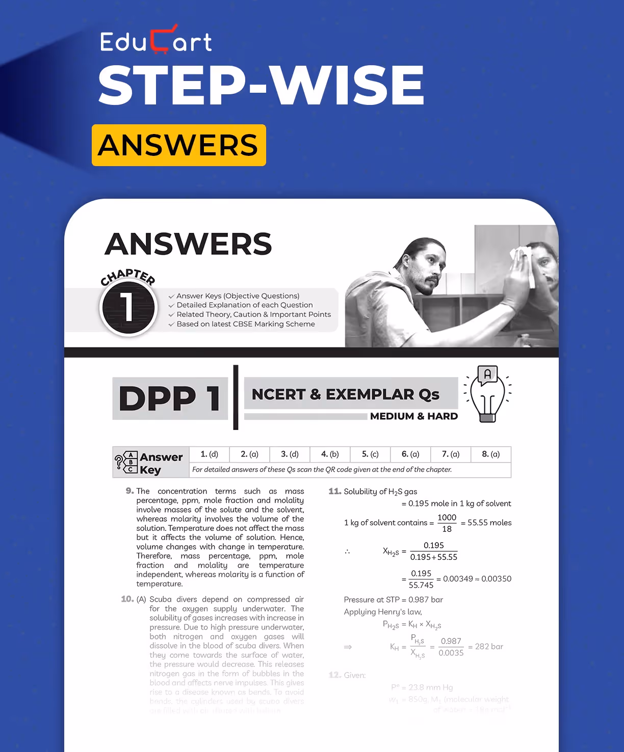 Educart CBSE Class 12 Chemistry One Shot Question Bank 2026–27 | NCERT Questions, PYQs & Competency-Based Qs | Unit Test Worksheet | Latest CBSE Syllabus & Exam Pattern 2027