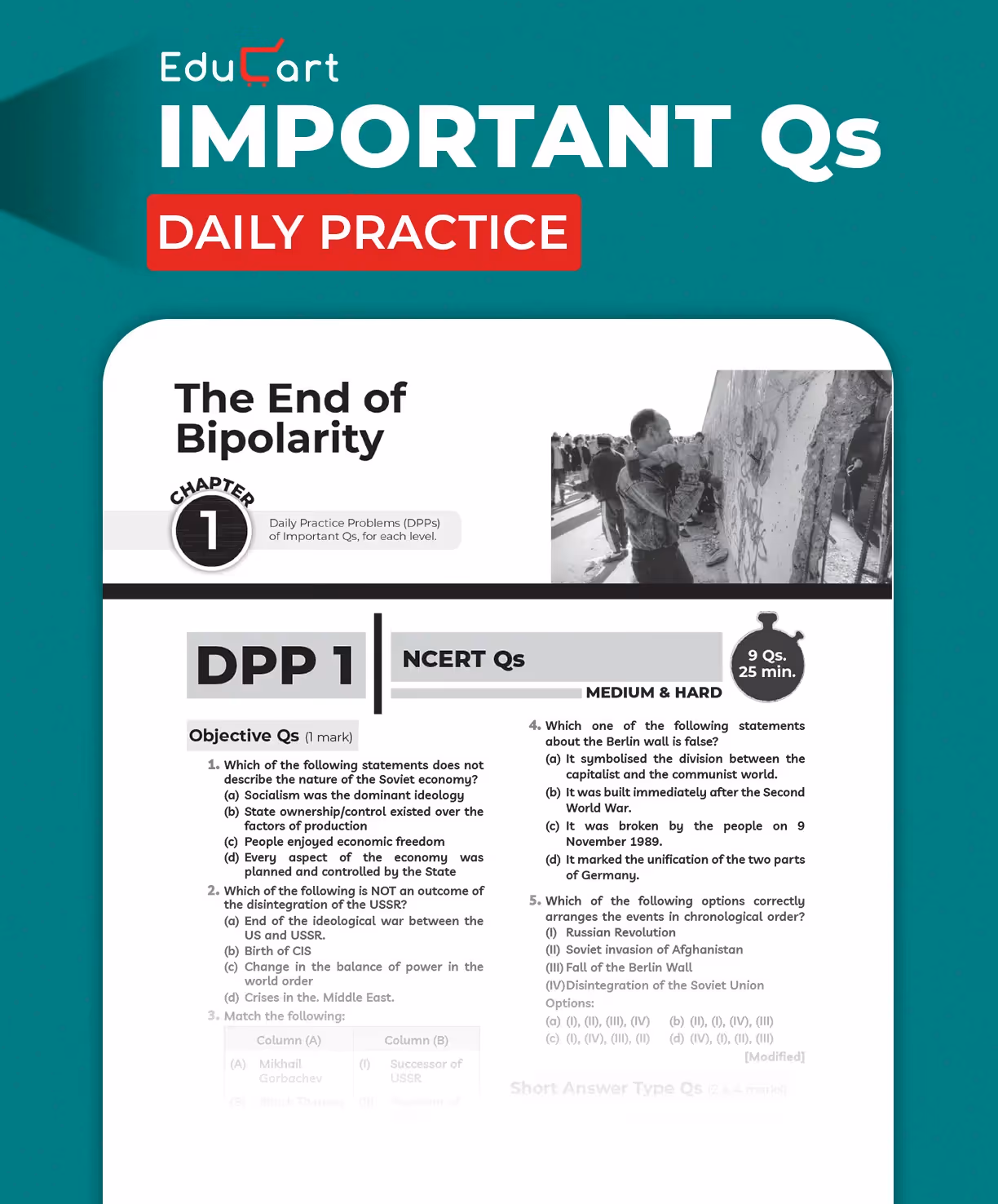 Educart CBSE Class 12 Political Science One Shot Question Bank 2026–27 | NCERT Questions, PYQs & Competency-Based Qs | Latest CBSE Syllabus & Exam Pattern for 2027 Board
